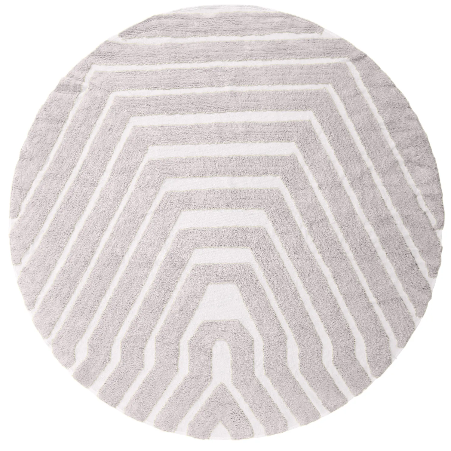 Tapete redondo - Callista Natural Cotton Shaggy (taupe)