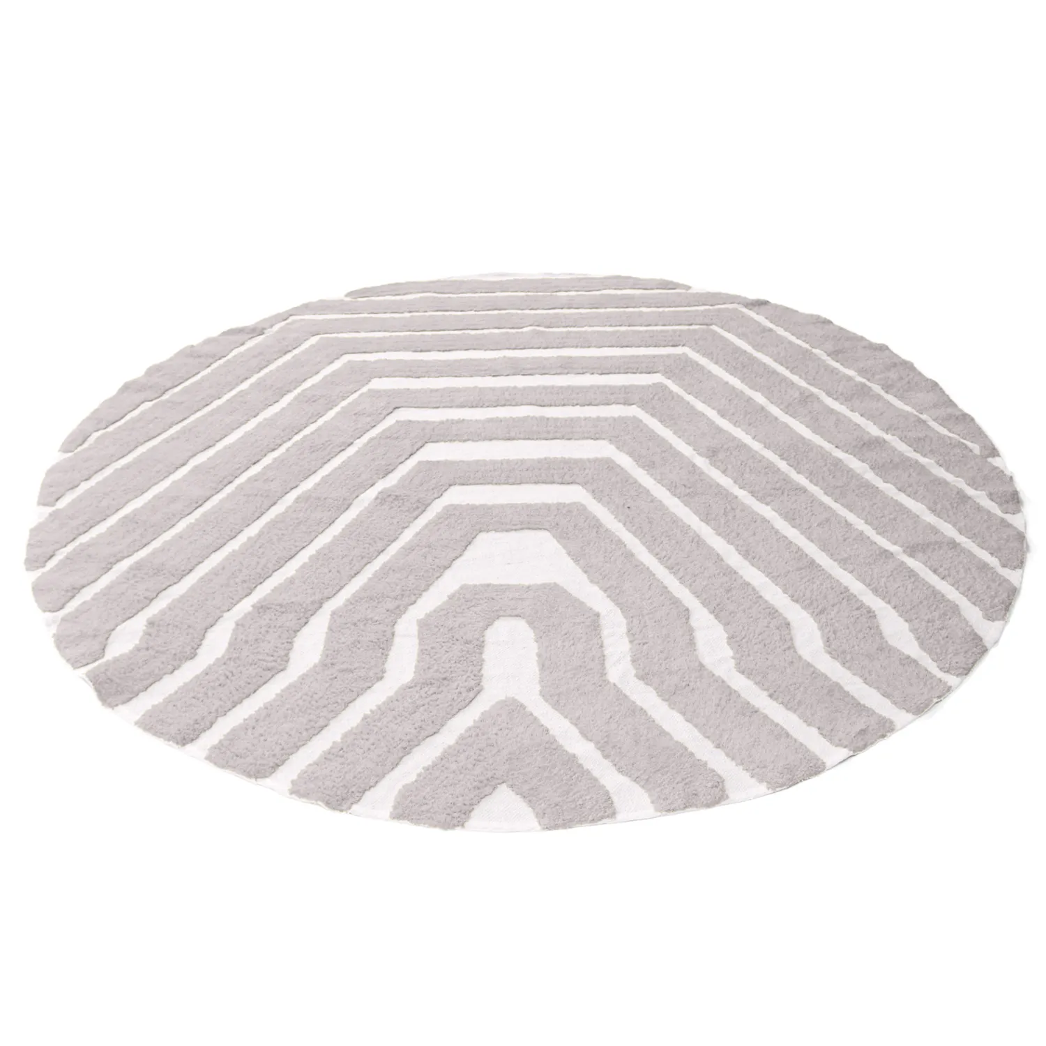 Tapete redondo - Callista Natural Cotton Shaggy (taupe)