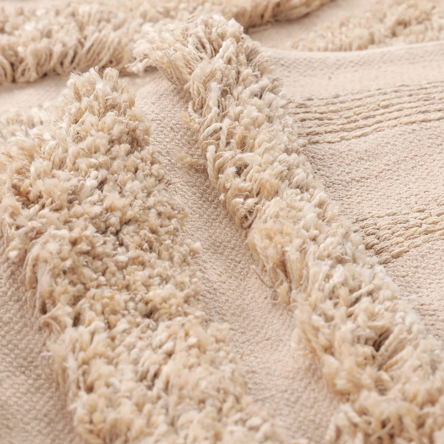 Tapetes felpudos - Cazorla Natural Cotton Shaggy (bege)