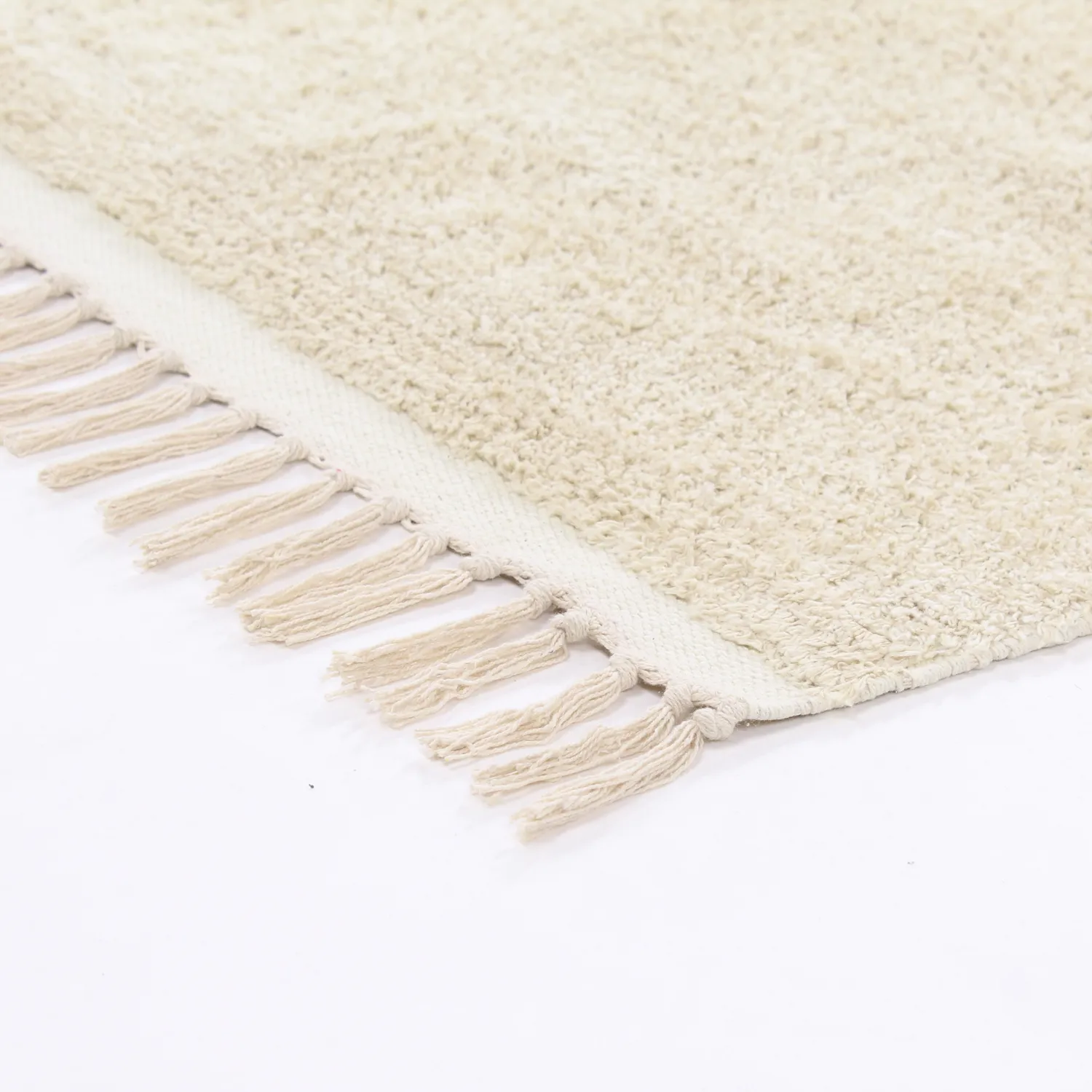 Tapetes felpudos - Celina Natural Cotton Shaggy (offwhite/bege)