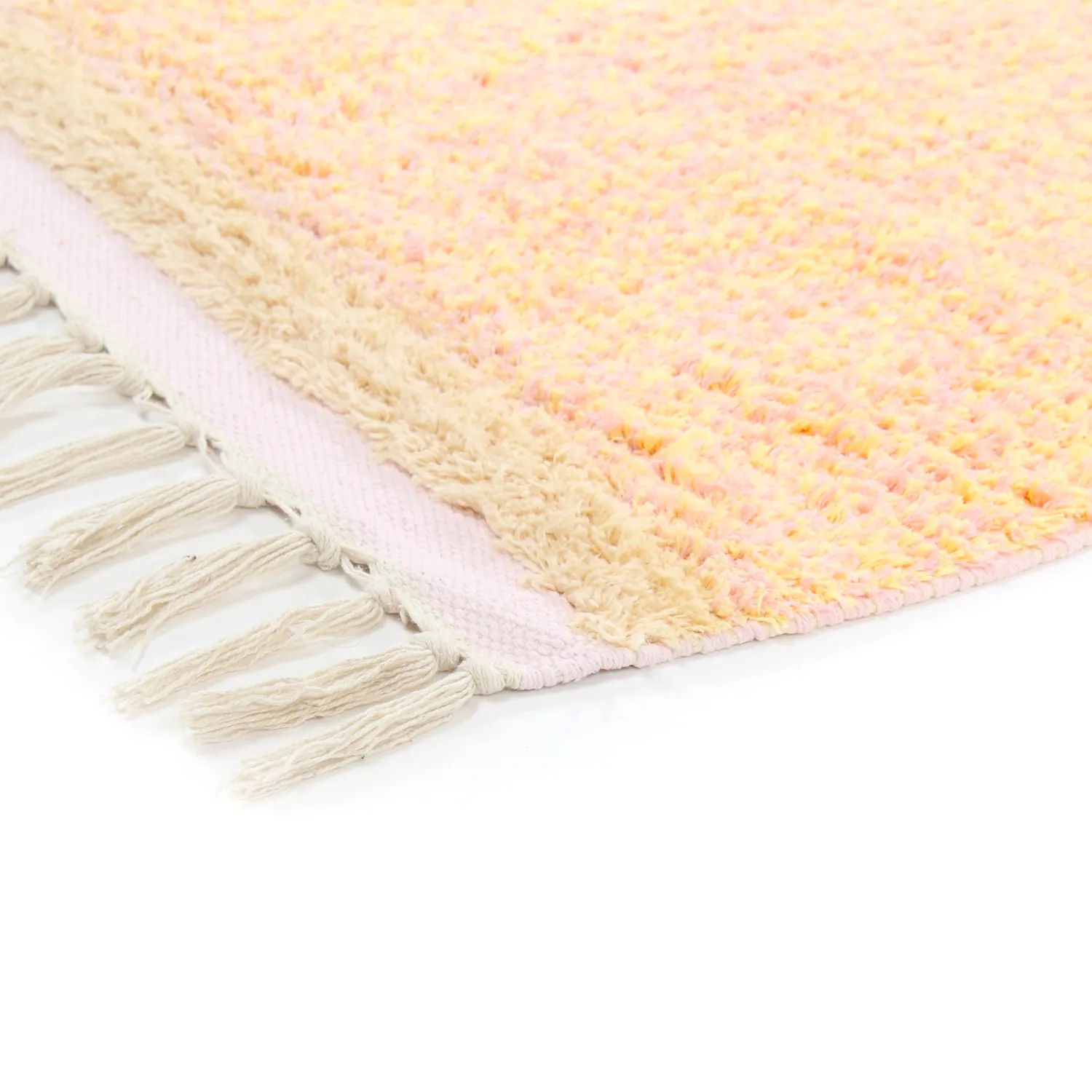 Tapetes felpudos - Celina Natural Cotton Shaggy (rosa/bege)