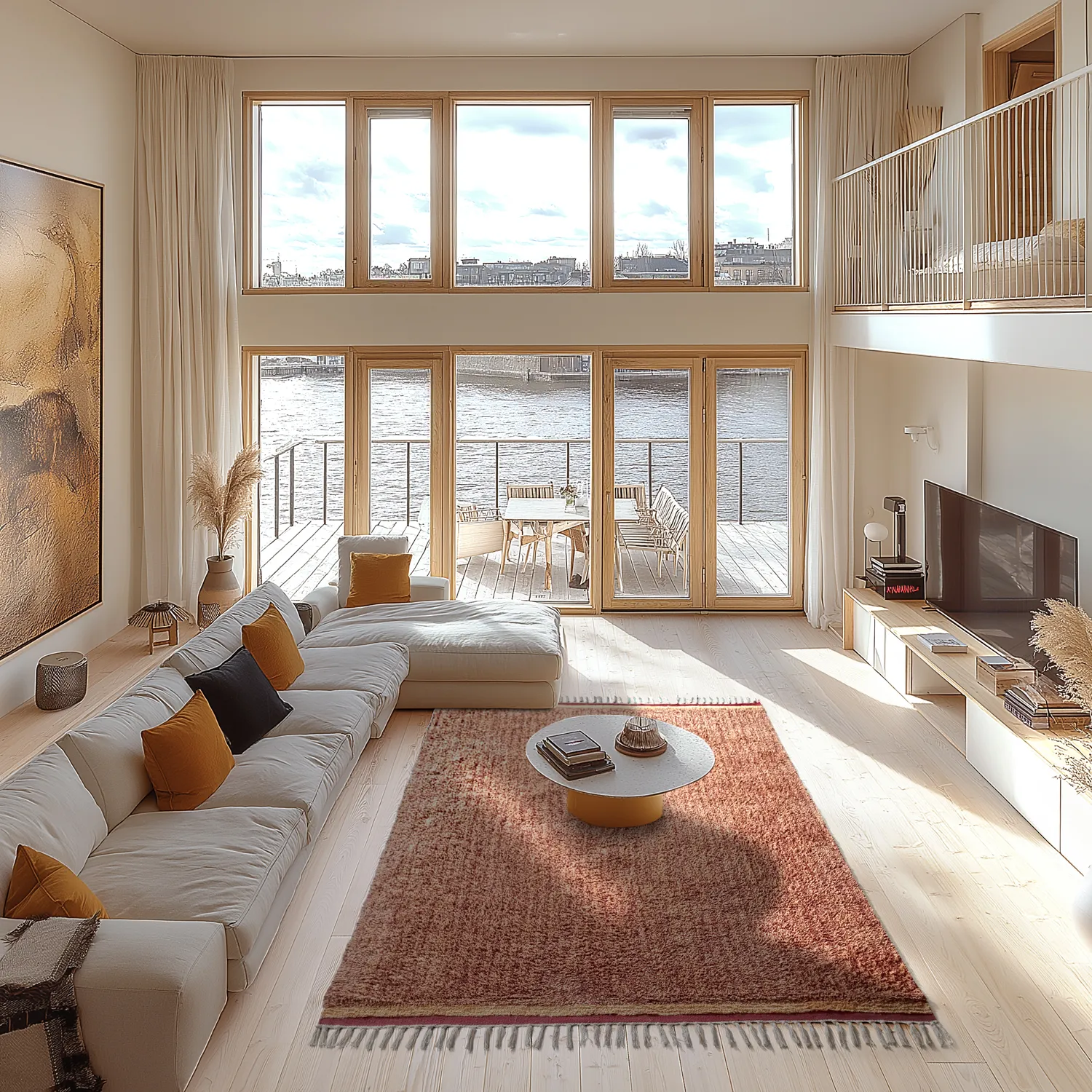 Tapetes felpudos - Celina Natural Cotton Shaggy (vermelho)