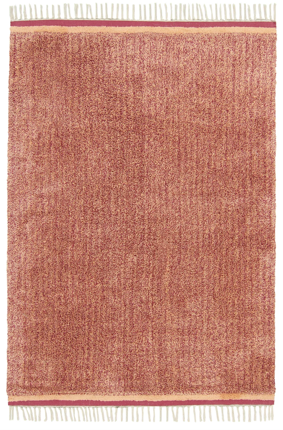 Tapetes felpudos - Celina Natural Cotton Shaggy (vermelho)