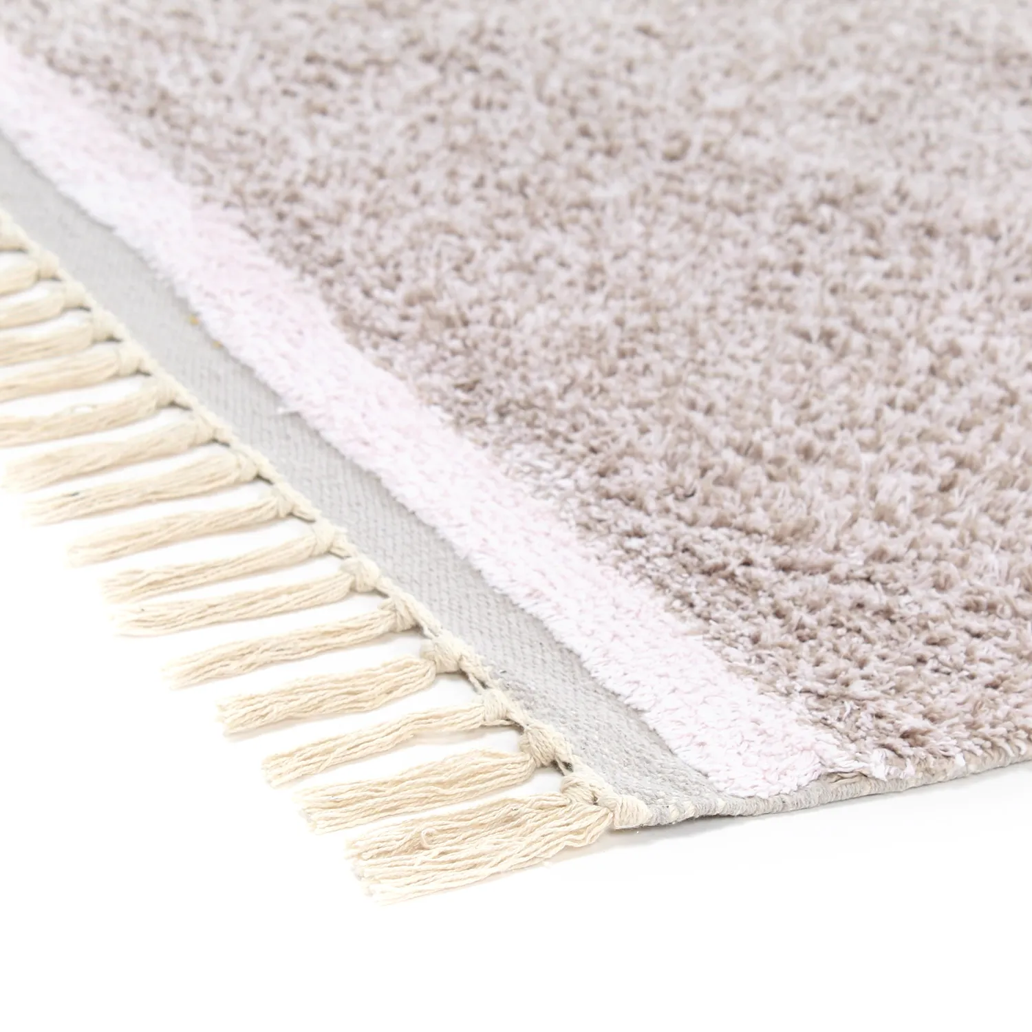 Tapetes felpudos - Celina Natural Cotton Shaggy (taupe/lavanda)