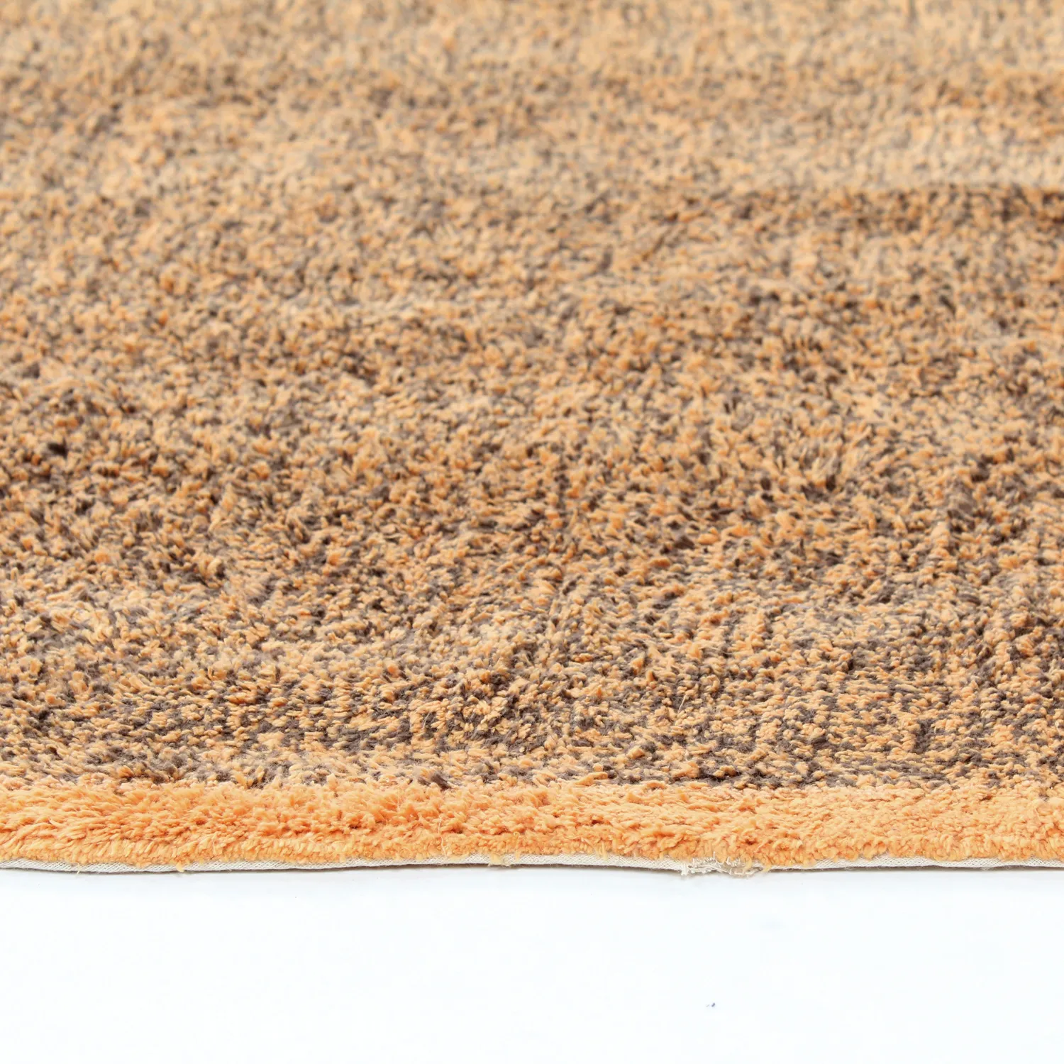 Tapete redondo - Celina Natural Cotton Shaggy (marrom/laranja)
