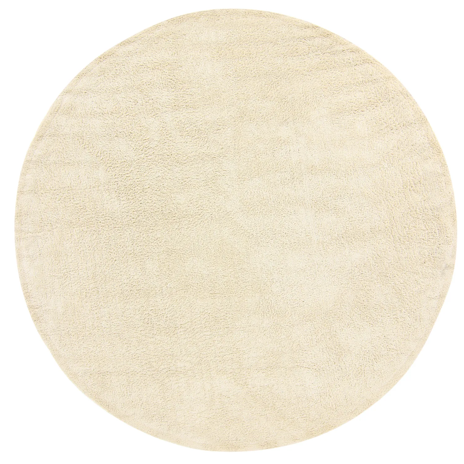 Tapete redondo - Celina Natural Cotton Shaggy (offwhite/bege)