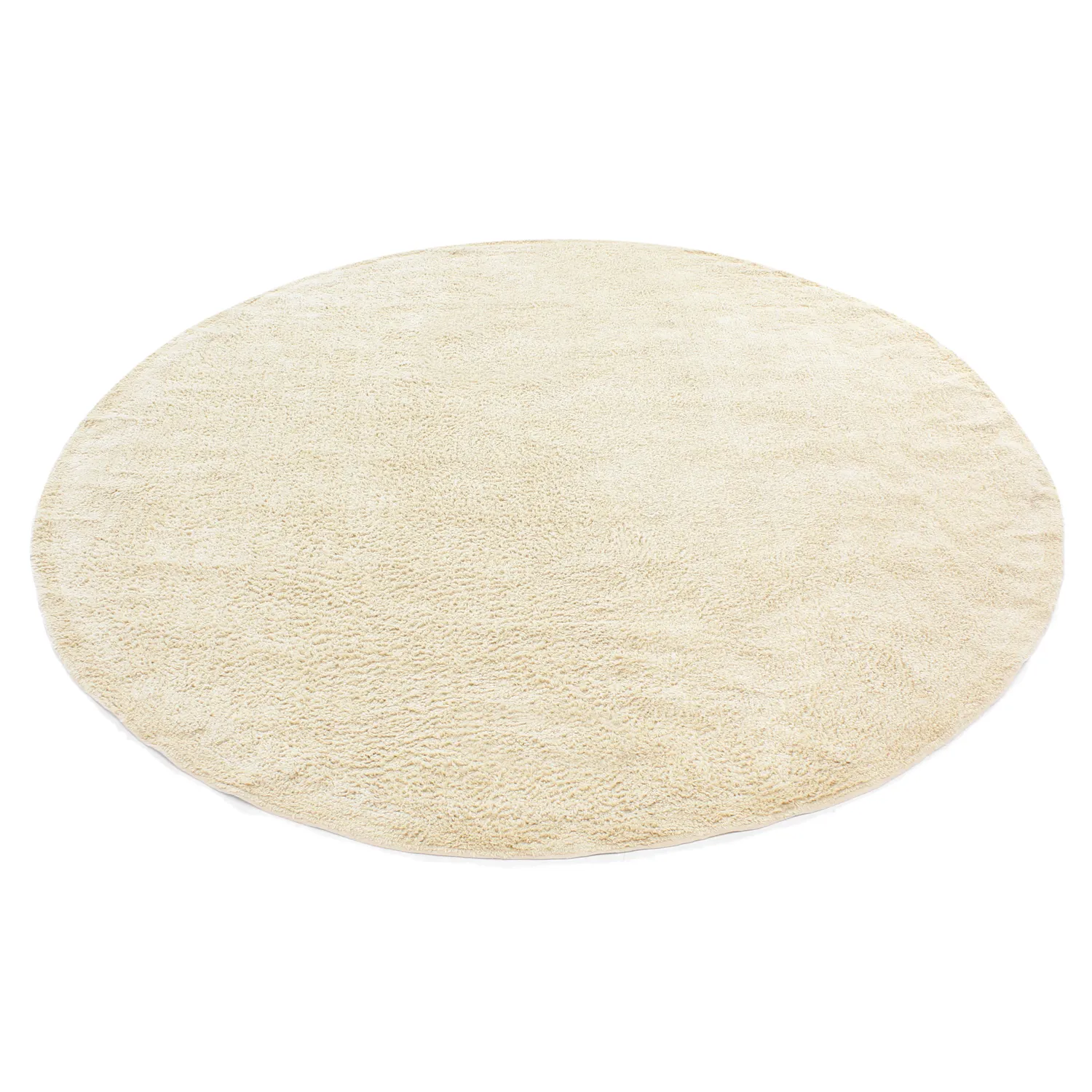 Tapete redondo - Celina Natural Cotton Shaggy (offwhite/bege)