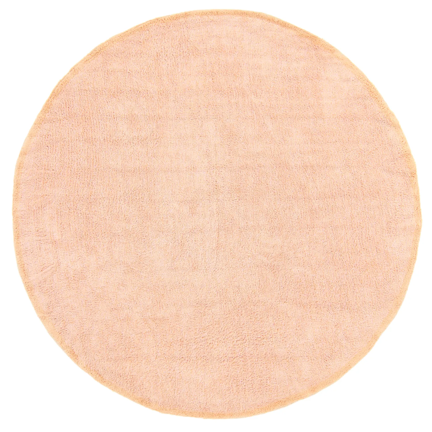 Tapete redondo - Celina Natural Cotton Shaggy (rosa/bege)