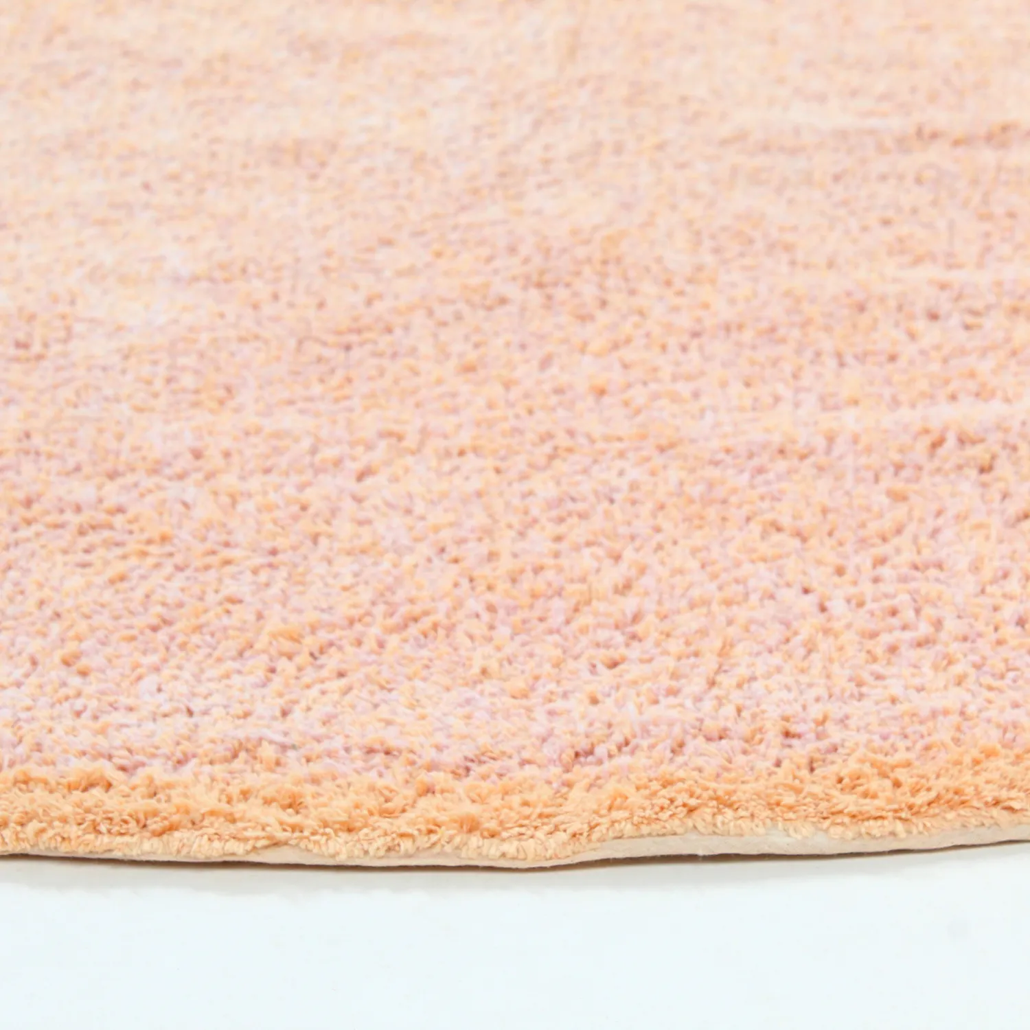 Tapete redondo - Celina Natural Cotton Shaggy (rosa/bege)