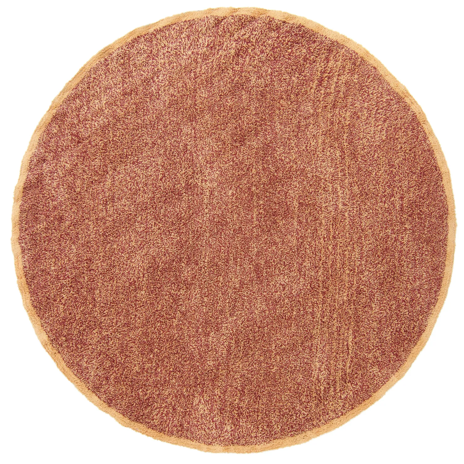 Tapete redondo - Celina Natural Cotton Shaggy (vermelho)