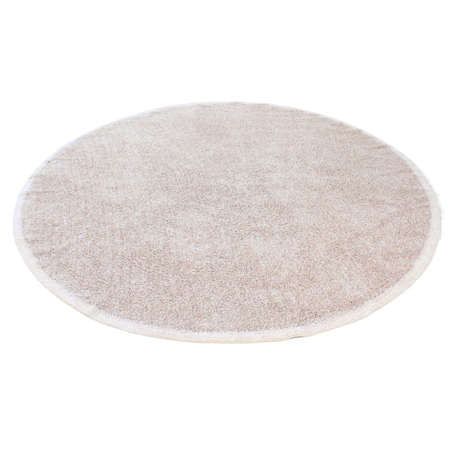 Tapete redondo - Celina Natural Cotton Shaggy (taupe/lavanda)