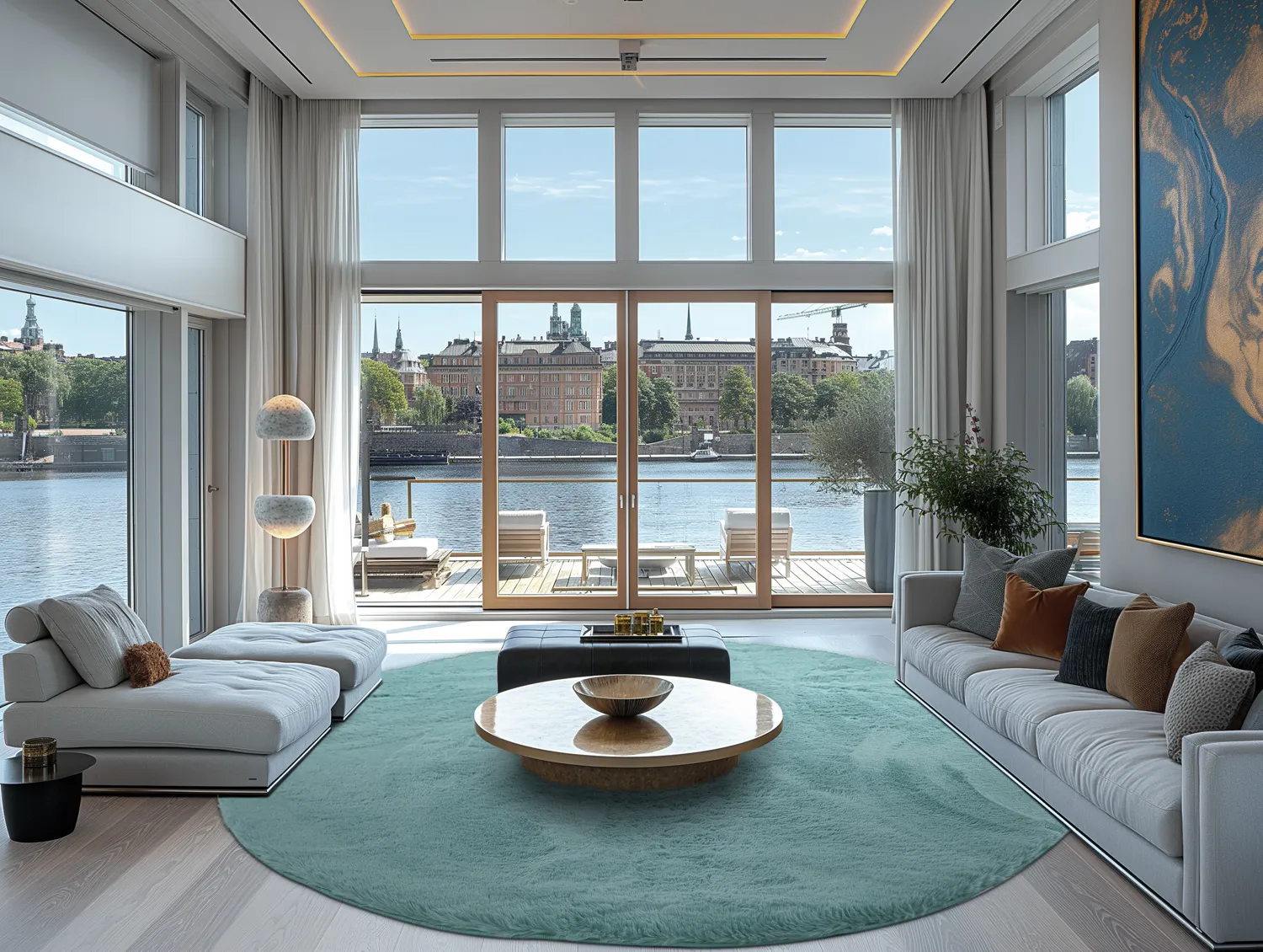 Tapetes redondos - Cloud Super Soft (azul claro)