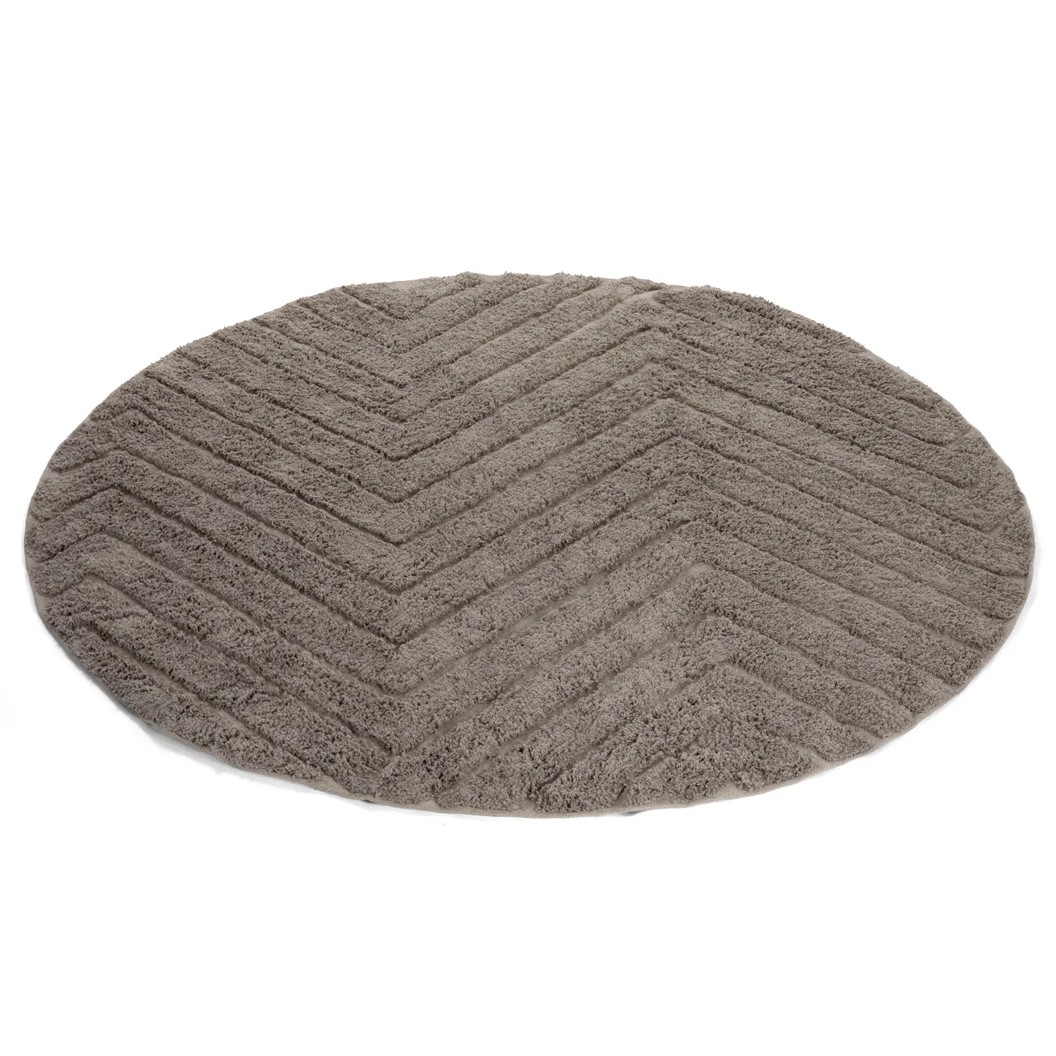 Tapete redondo - Conara Natural Cotton Shaggy (taupe)