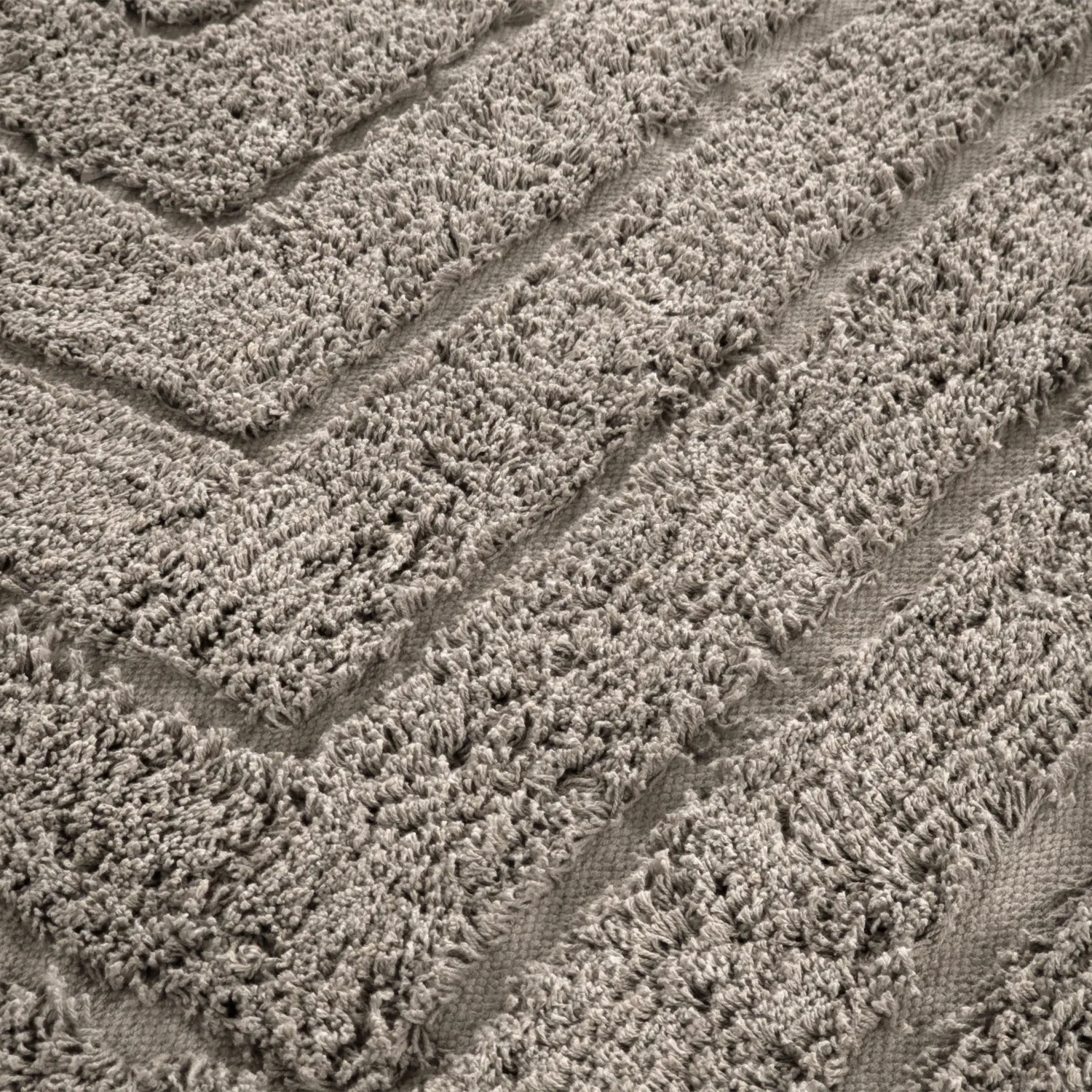 Tapete redondo - Conara Natural Cotton Shaggy (taupe)