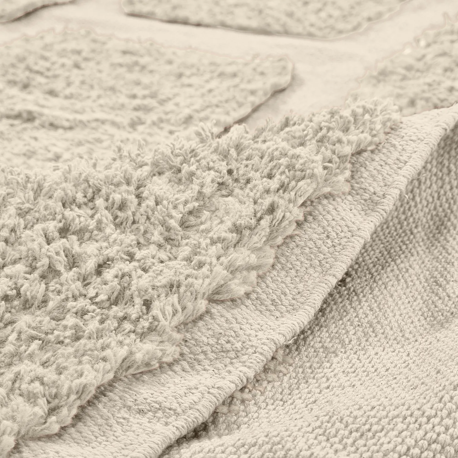 Tapete redondo - Cyrus Natural Cotton Shaggy (bege)