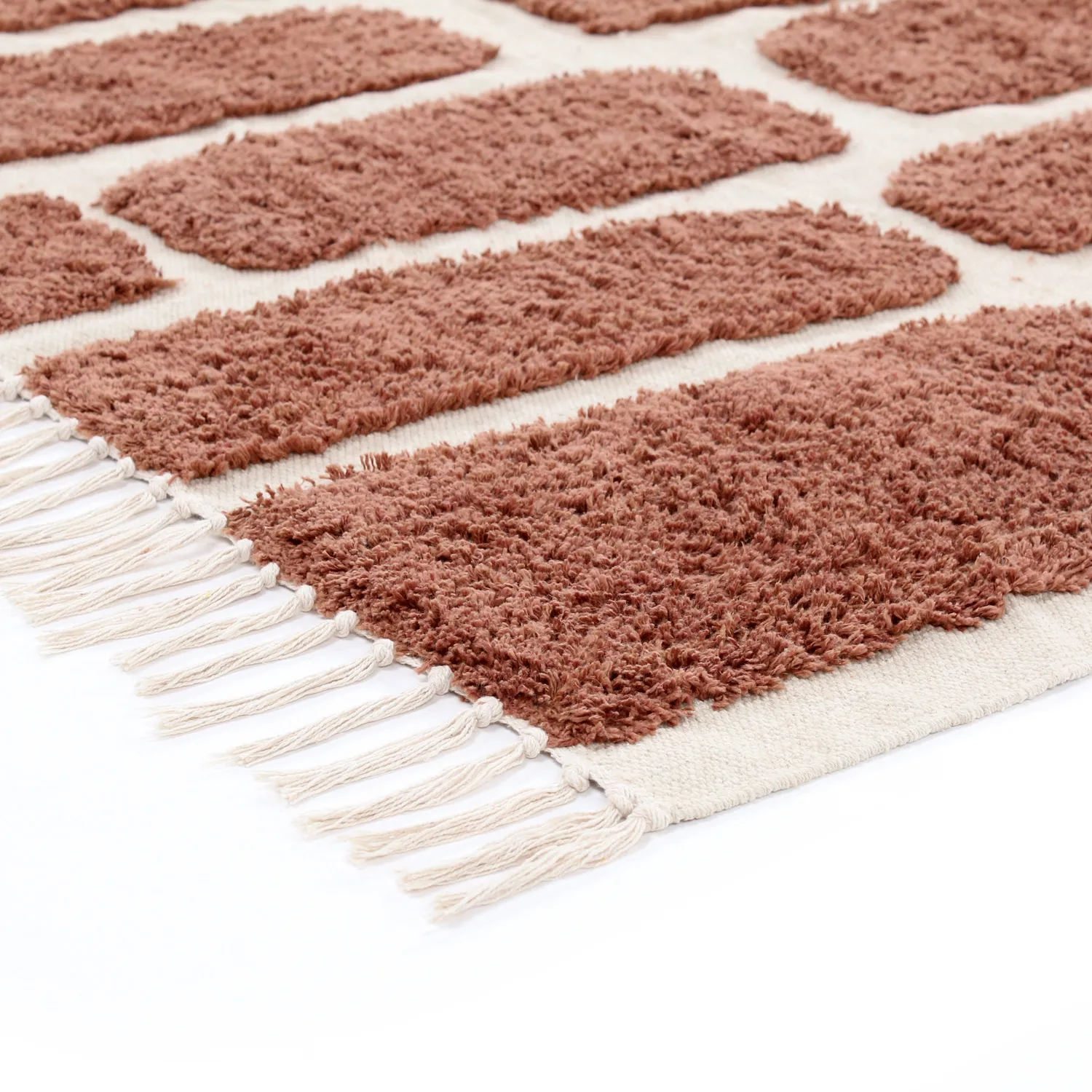 Tapetes felpudos - Cyrus Natural Cotton Shaggy (marrom)