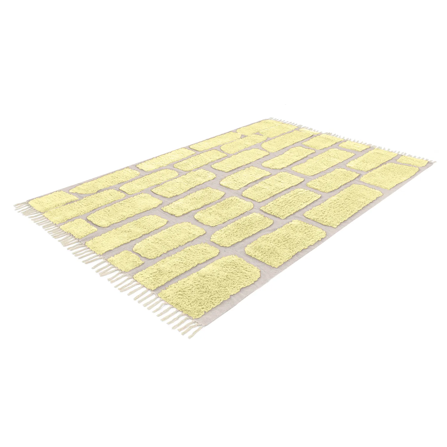 Tapetes felpudos - Cyrus Natural Cotton Shaggy (amarelo)