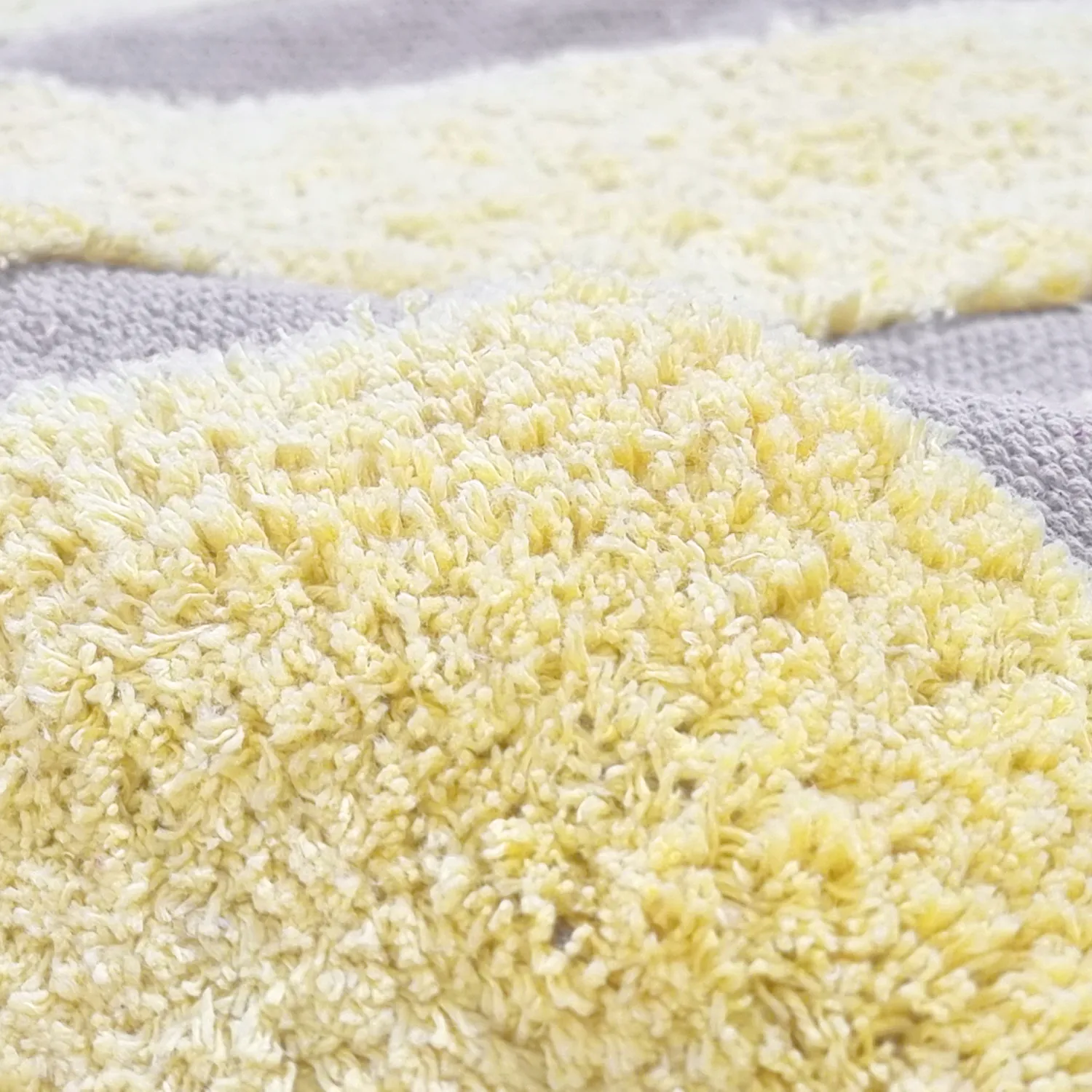 Tapete redondo - Cyrus Natural Cotton Shaggy (amarelo)