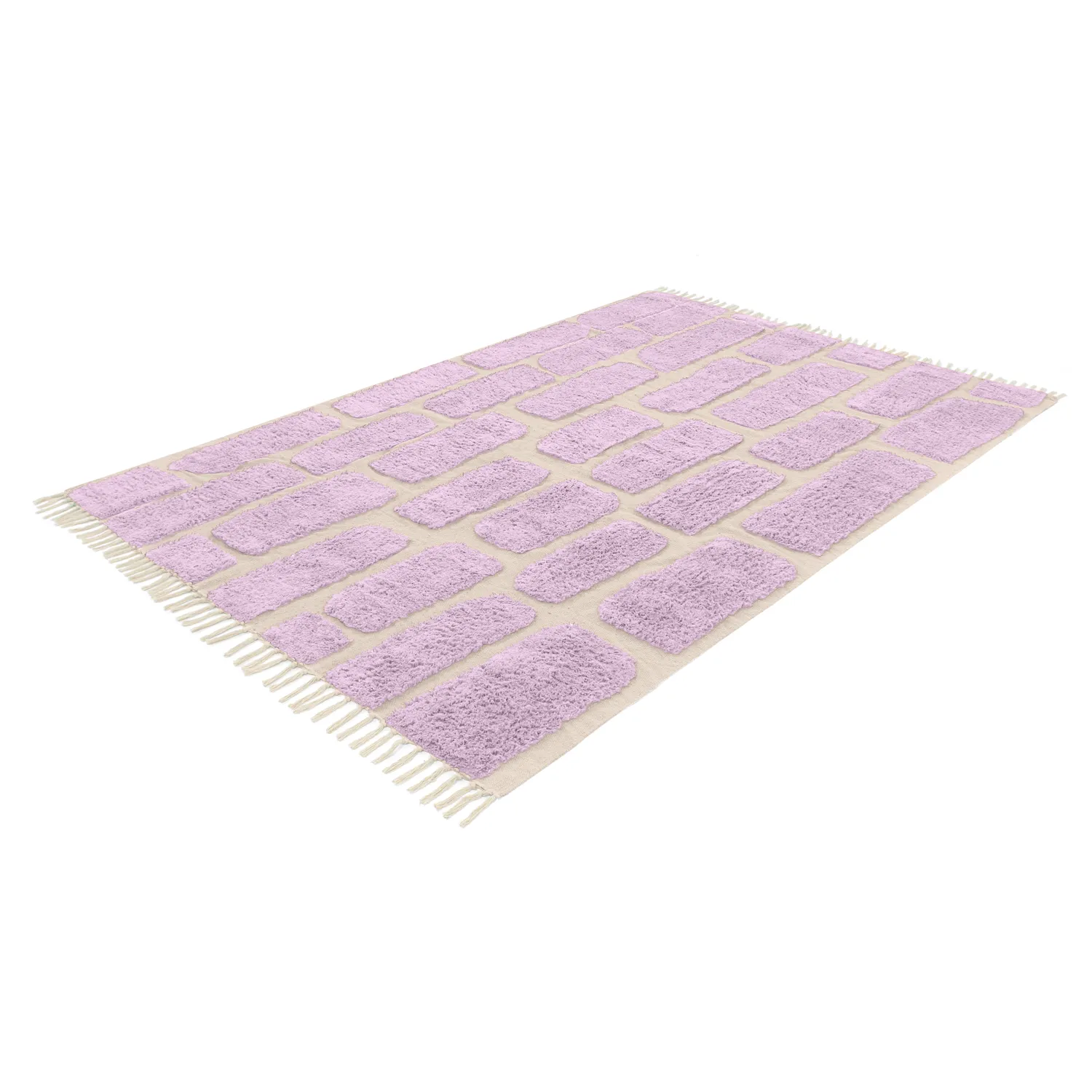 Tapetes felpudos - Cyrus Natural Cotton Shaggy (roxo)