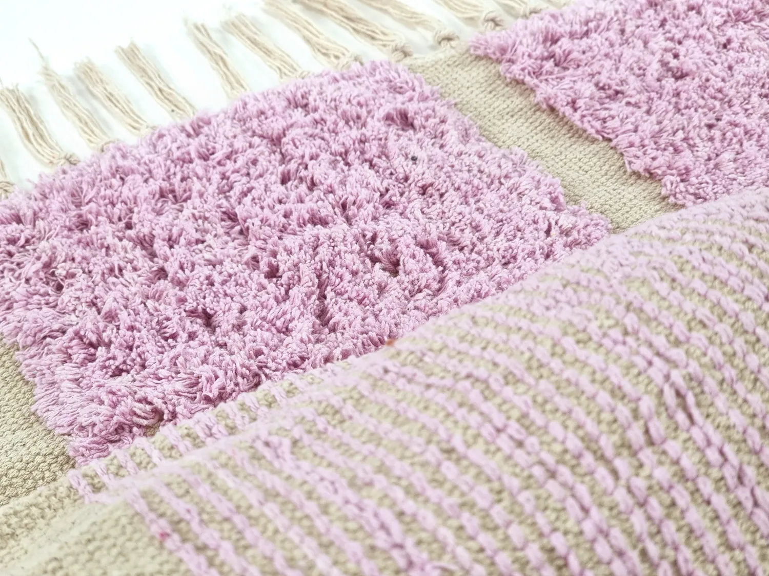 Tapetes felpudos - Cyrus Natural Cotton Shaggy (roxo)