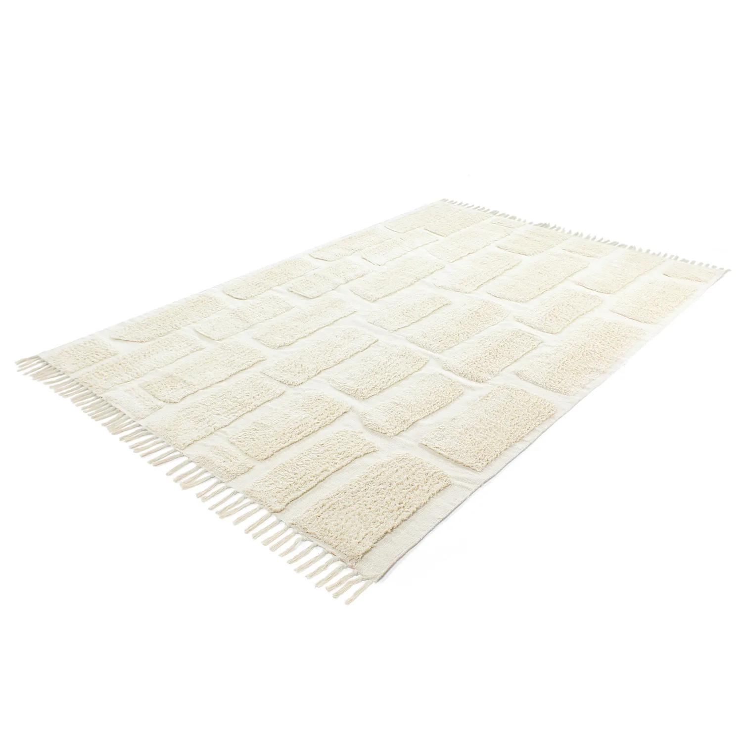 Tapetes felpudos - Cyrus Natural Cotton Shaggy (offwhite)