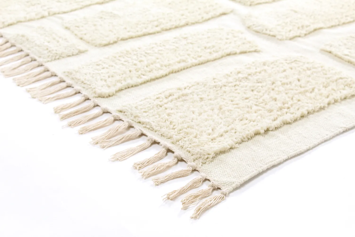 Tapetes felpudos - Cyrus Natural Cotton Shaggy (offwhite)