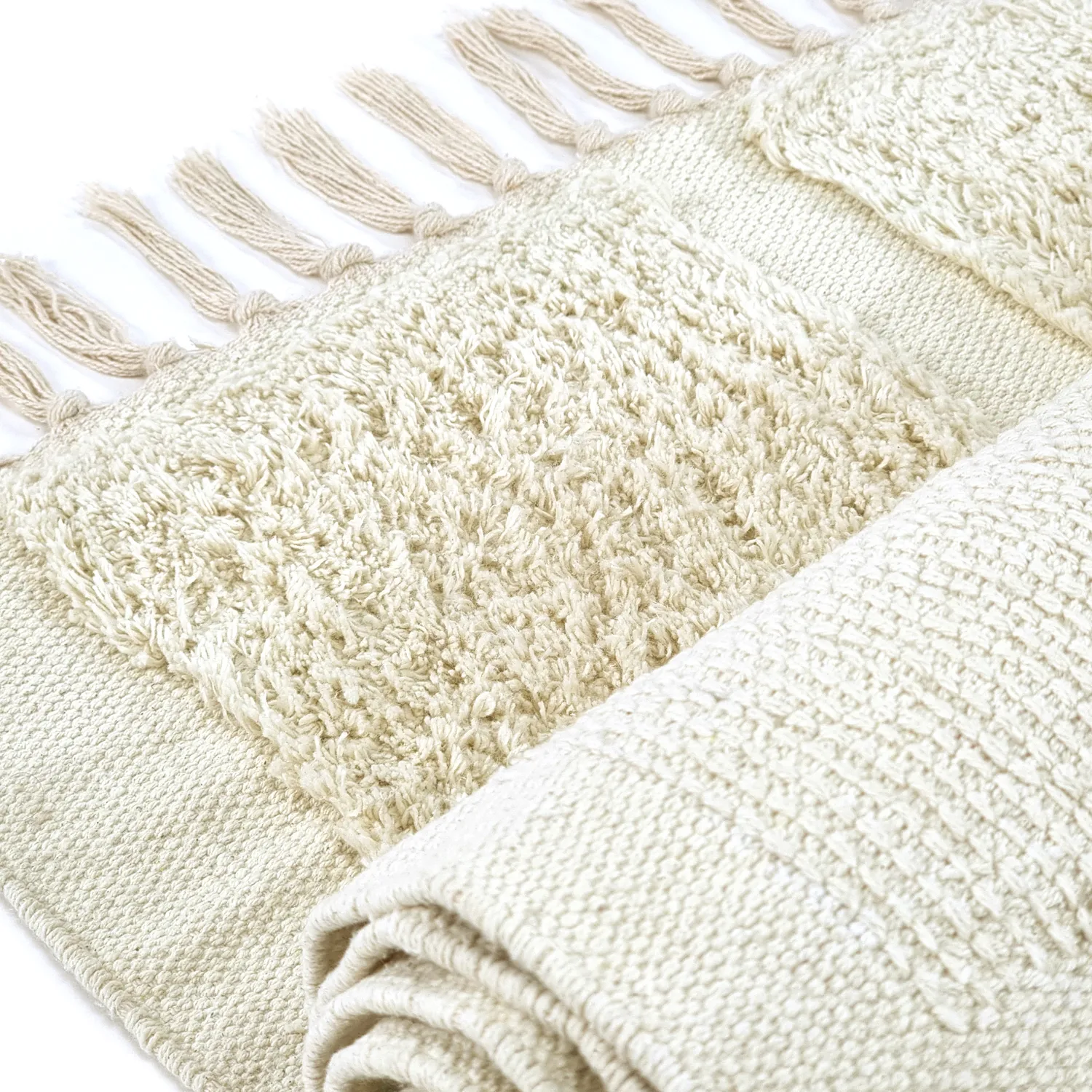 Tapetes felpudos - Cyrus Natural Cotton Shaggy (offwhite)