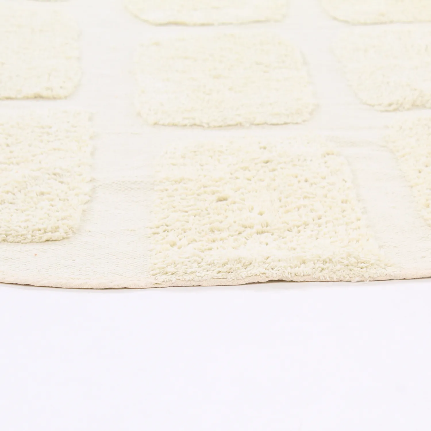 Tapete redondo - Cyrus Natural Cotton Shaggy (offwhite)