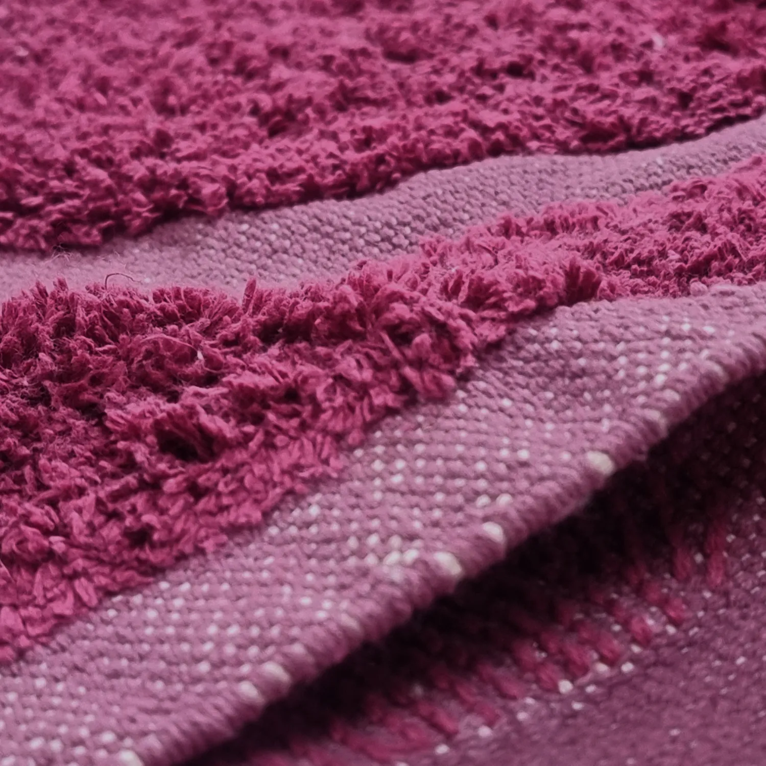 Tapete redondo - Cyrus Natural Cotton Shaggy (vermelho)