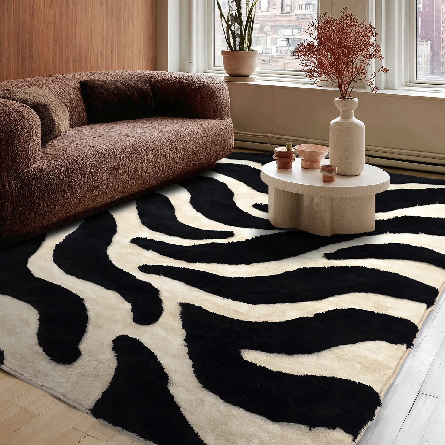 Tapetes felpudos - Fergana (creme/preto)