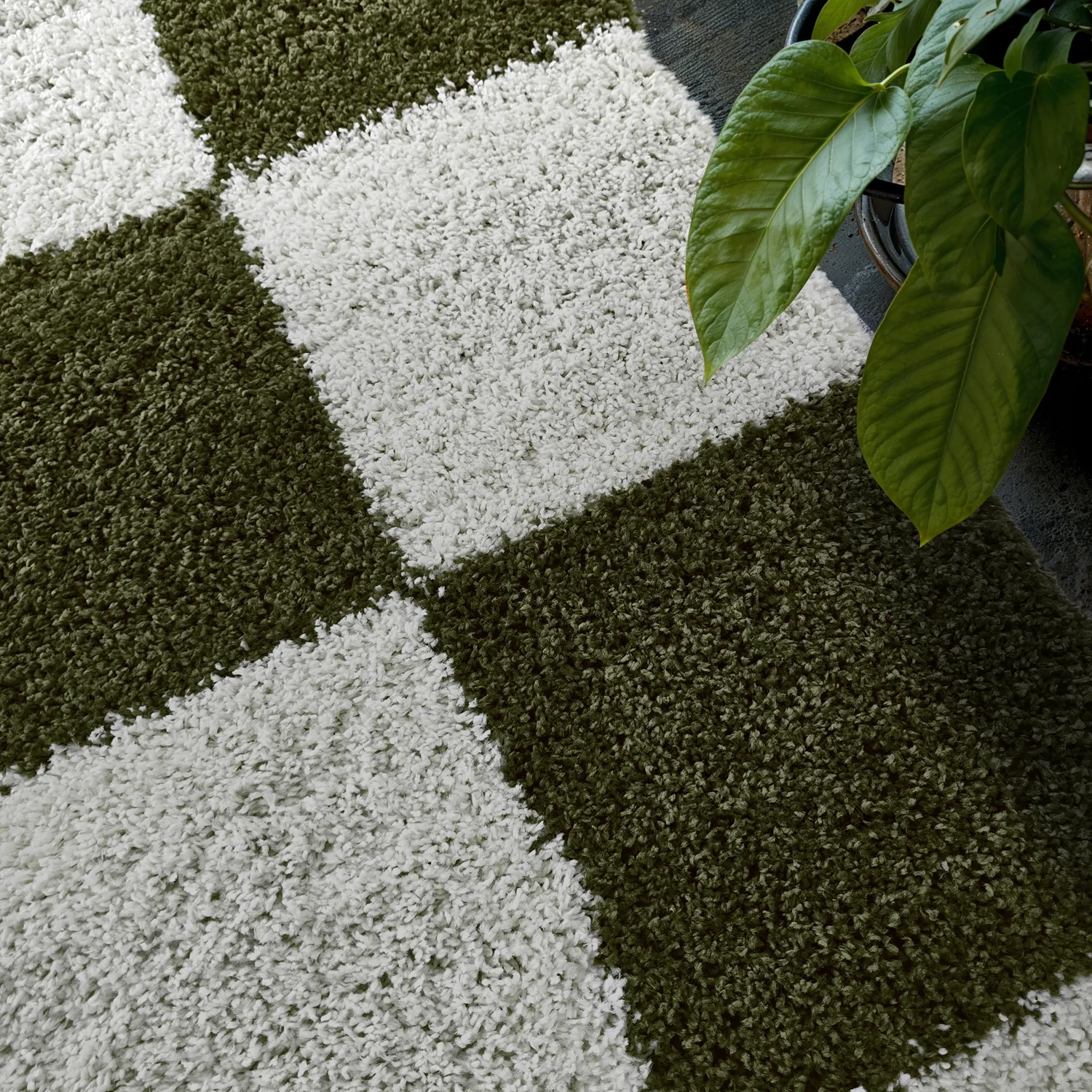 Tapetes felpudos - Gordes (verde/branco)