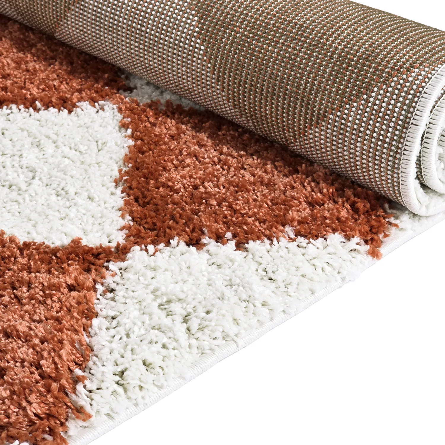 Tapetes felpudos - Albi (branco/laranja)