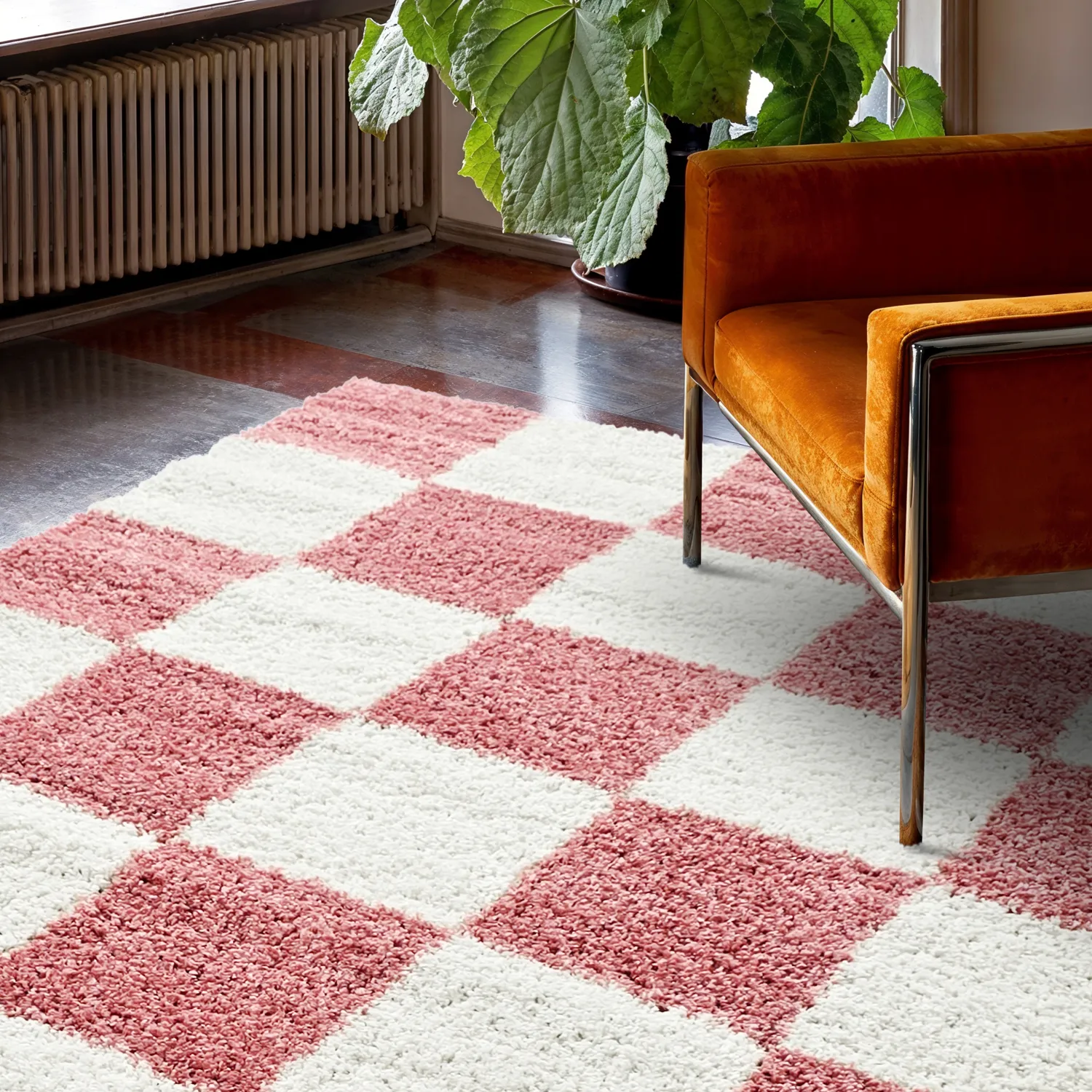 Tapetes felpudos - Gordes (rosa/branco)