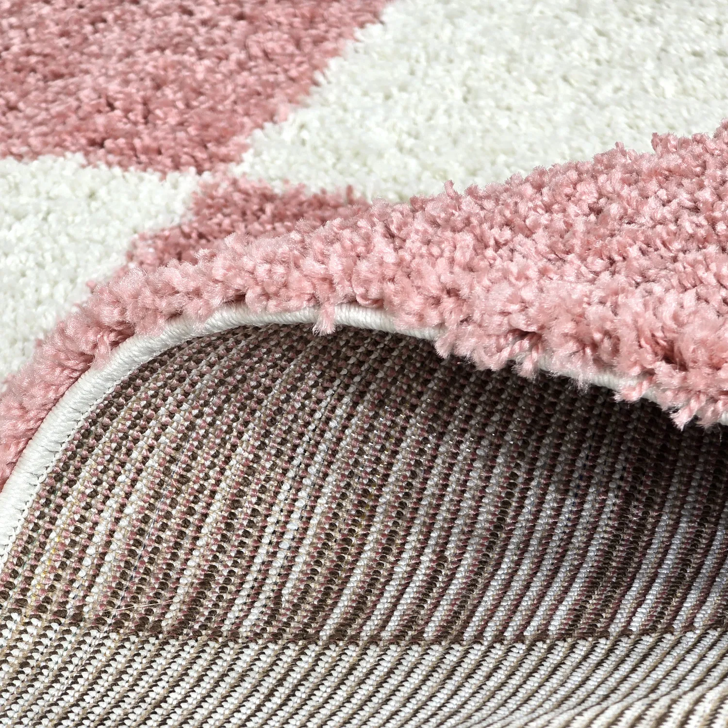 Tapetes felpudos - Gordes (rosa/branco)