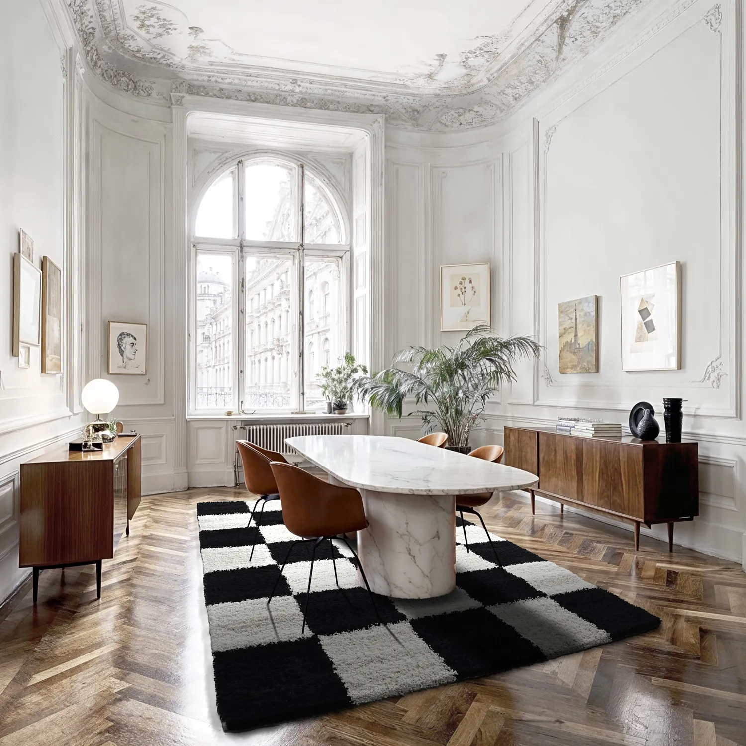 Tapetes felpudos - Gordes (preto/branco)