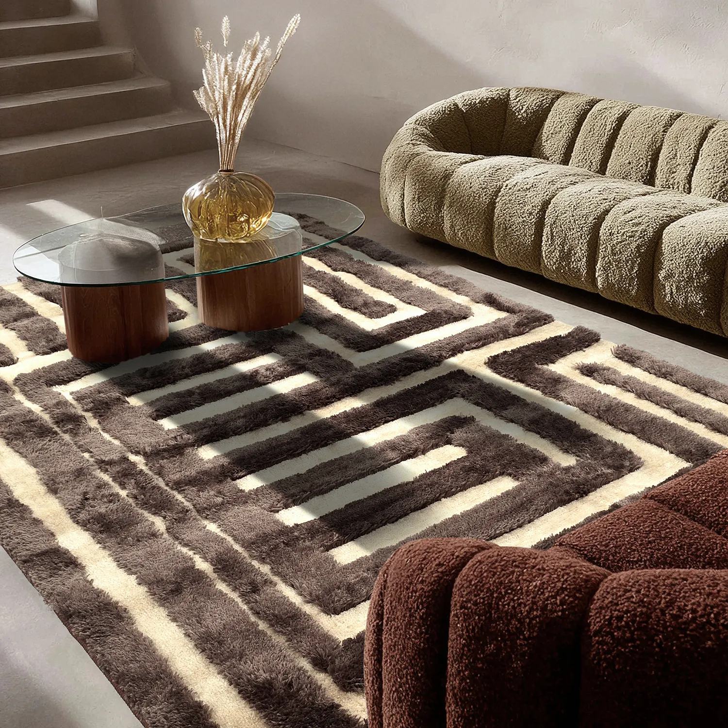 Tapetes felpudos - Karbala (bege/marrom)