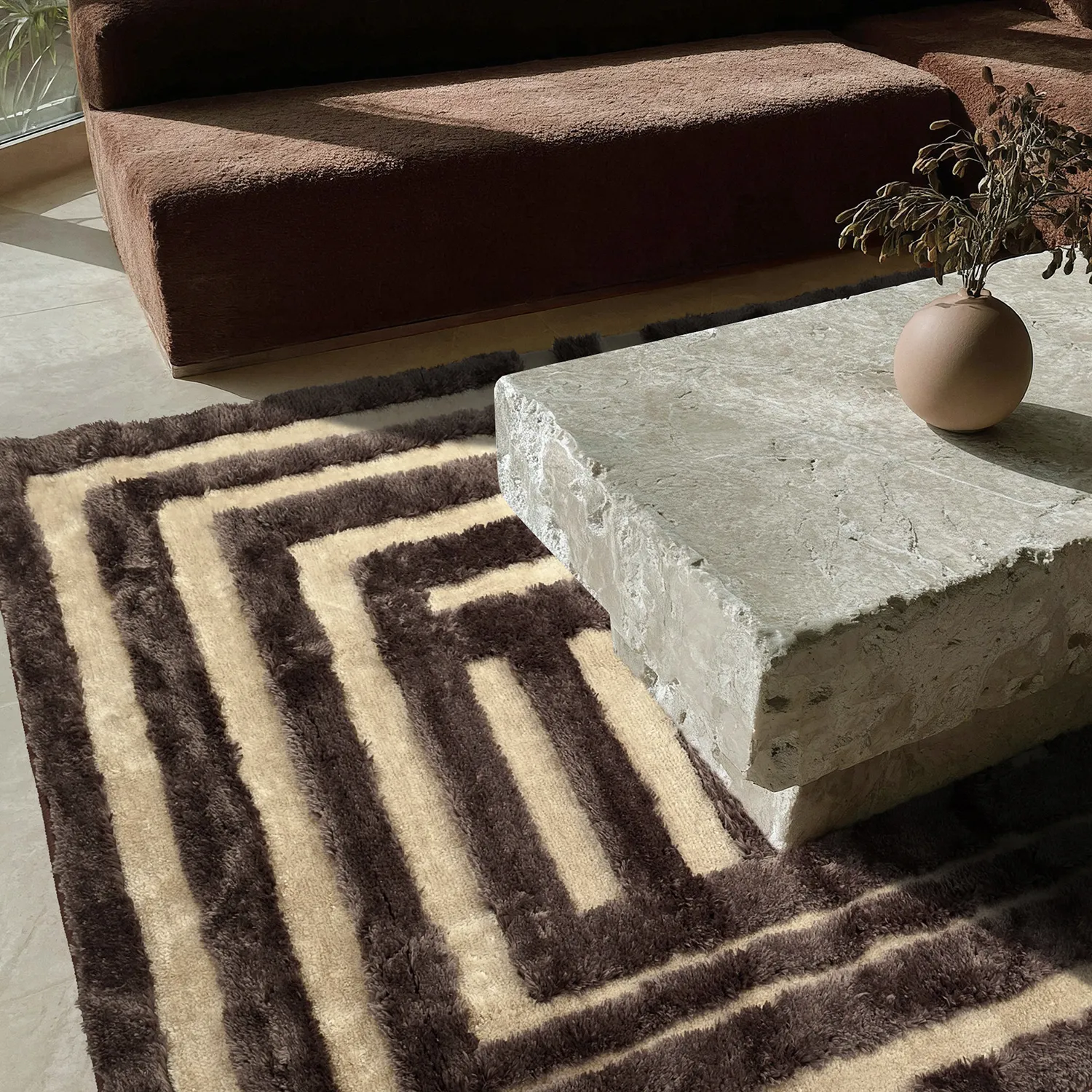 Tapetes felpudos - Karbala (bege/marrom)