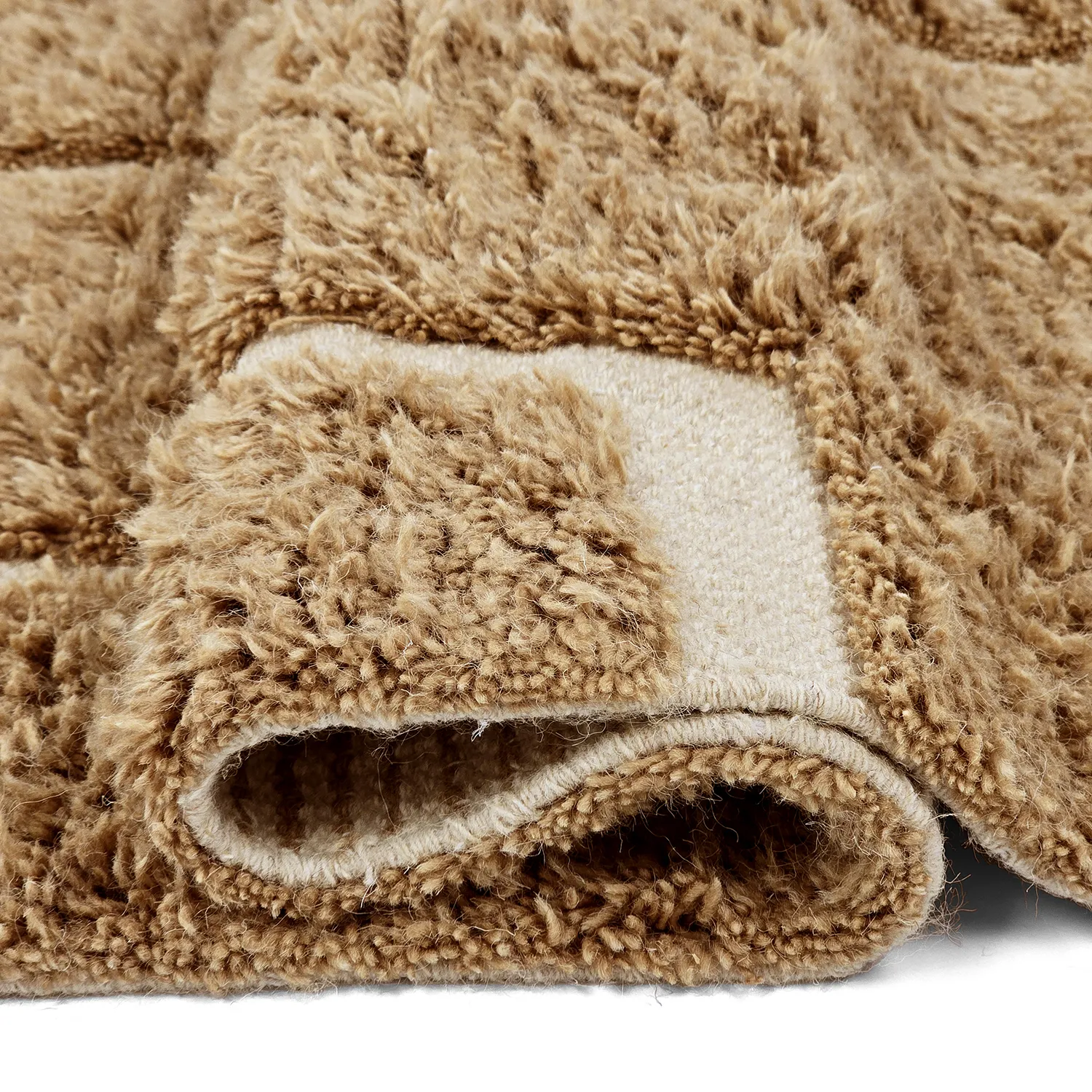 Tapetes felpudos - Kiberg Hand Woven Wool Shaggy (bege)