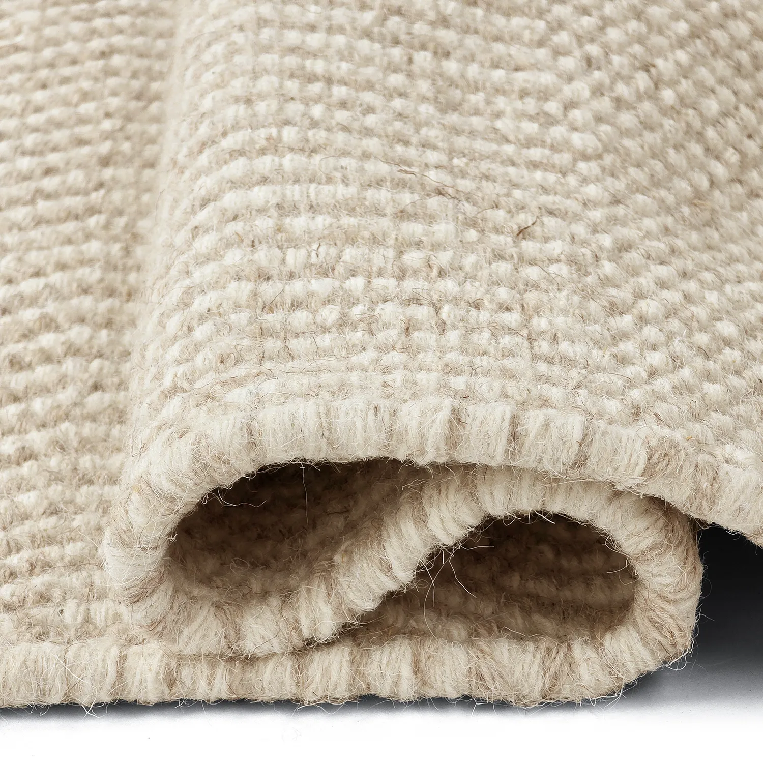 Tapete de lã - Larkana (bege/branco)