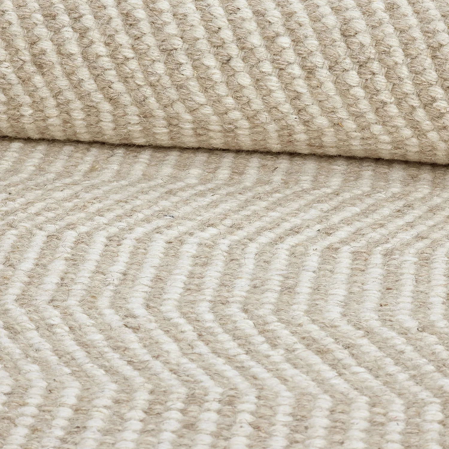 Tapete de lã - Larkana (bege/branco)