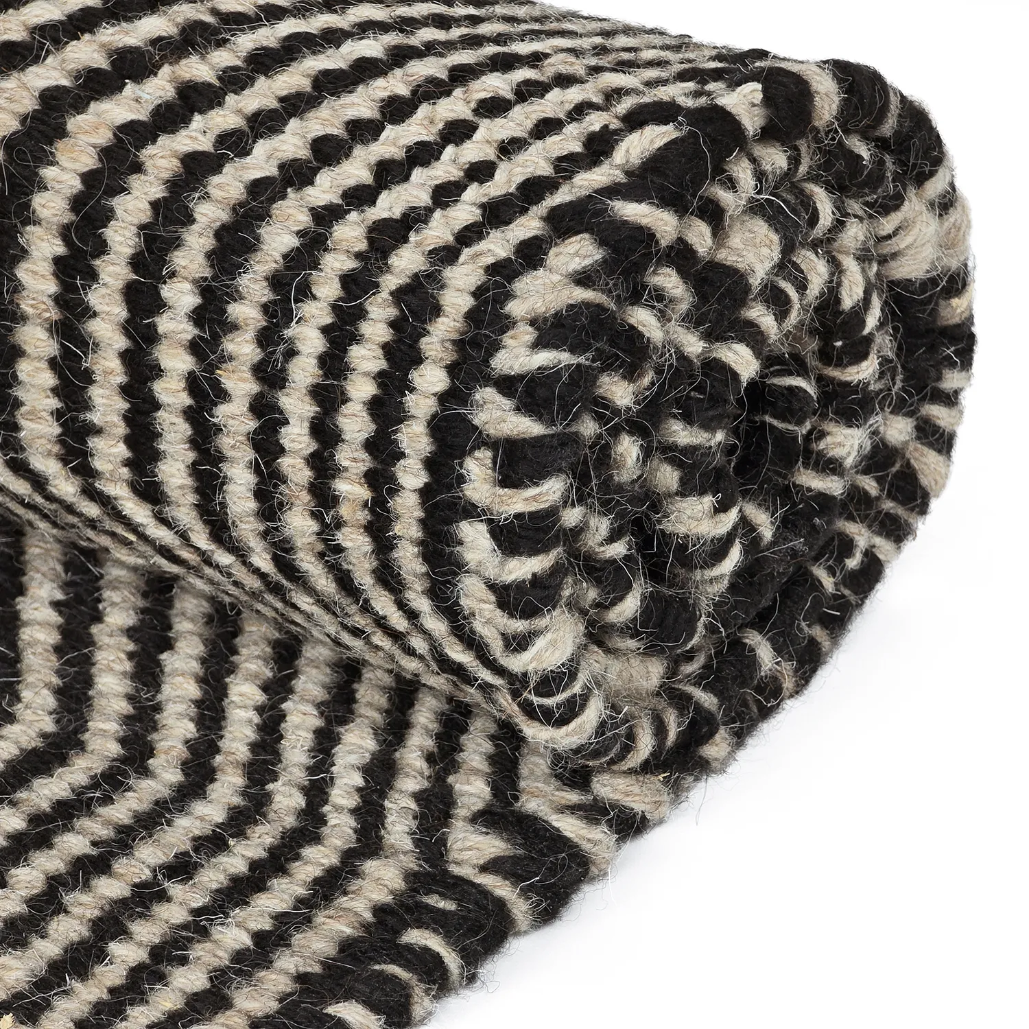 Tapete de lã - Larkana (bege/preto)