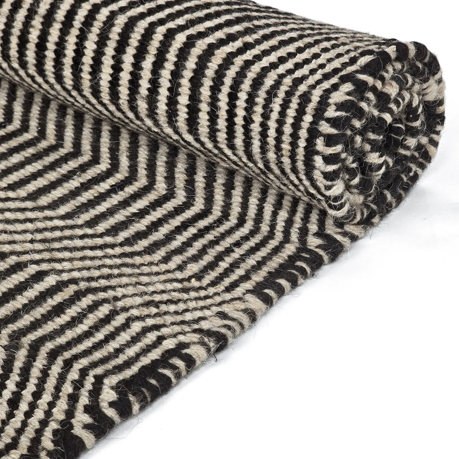 Tapete de lã - Larkana (bege/preto)