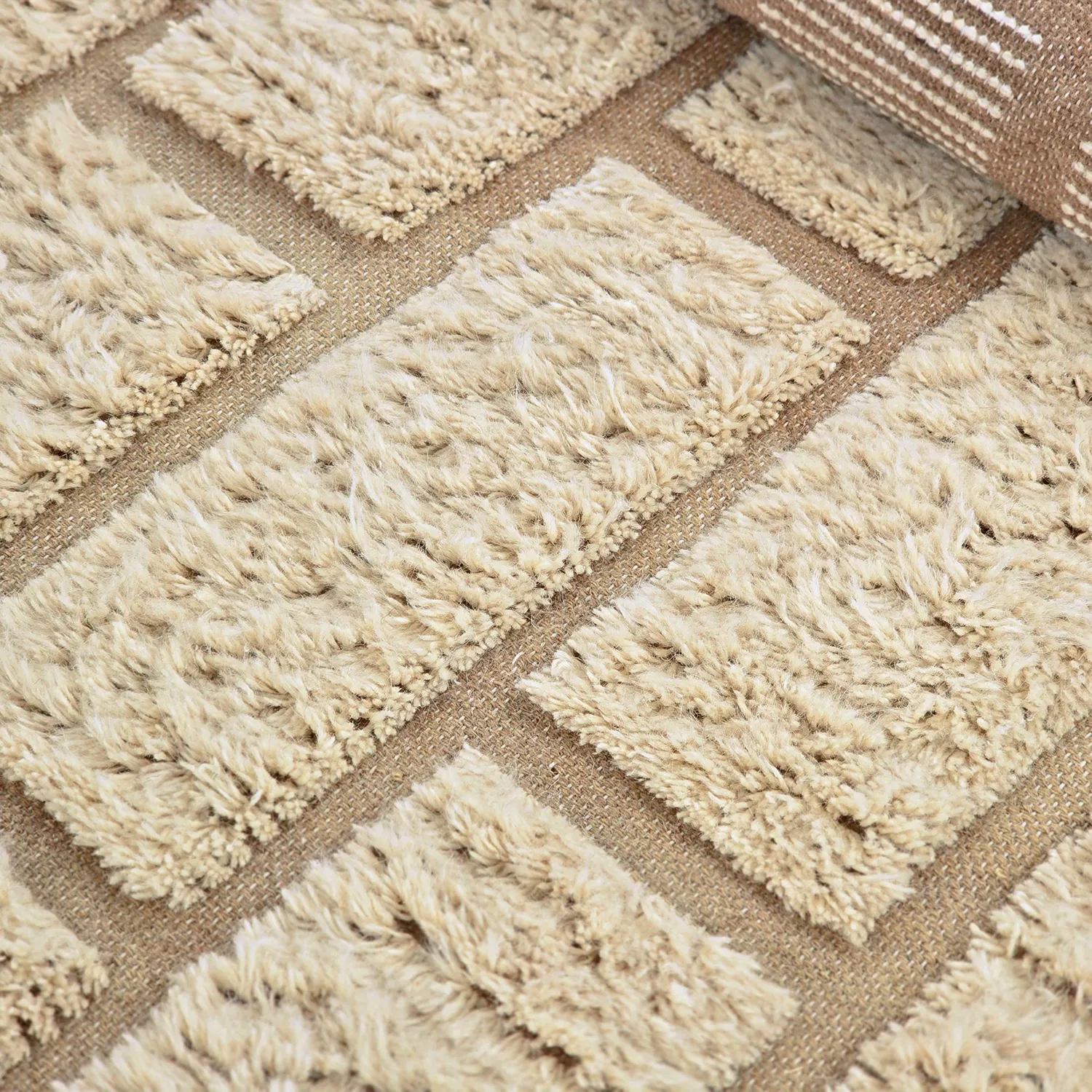 Tapetes felpudos - Leknes Hand Woven Wool Shaggy (creme)