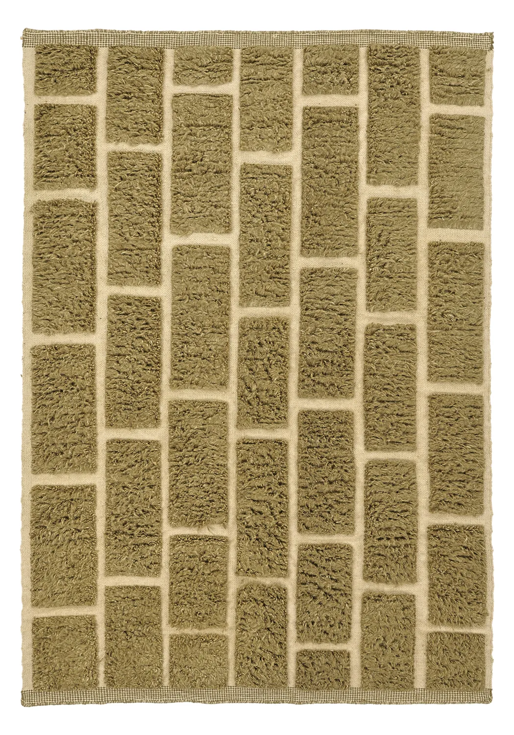 Tapetes felpudos - Leknes Hand Woven Wool Shaggy (verde)