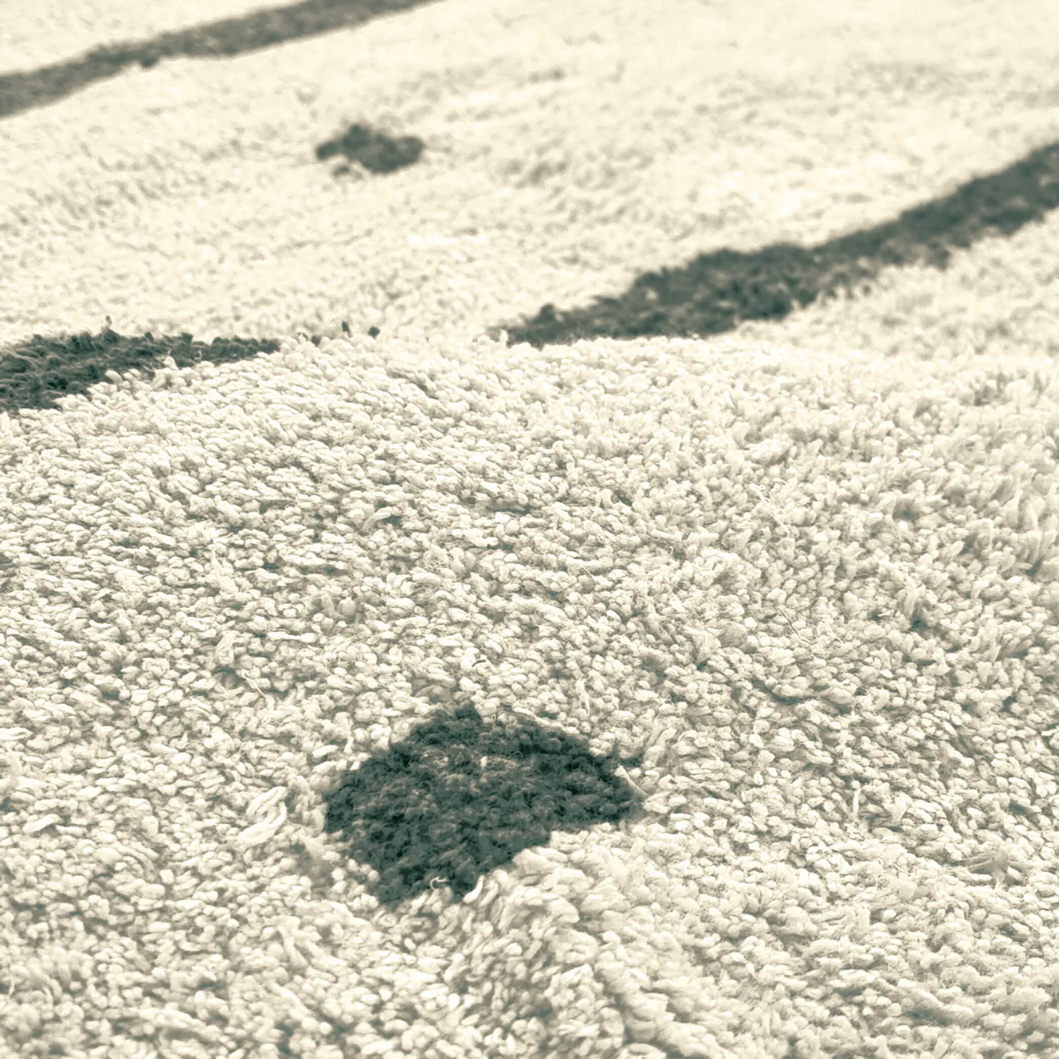 Tapete redondo - Leora Natural Cotton Shaggy (bege/verde)