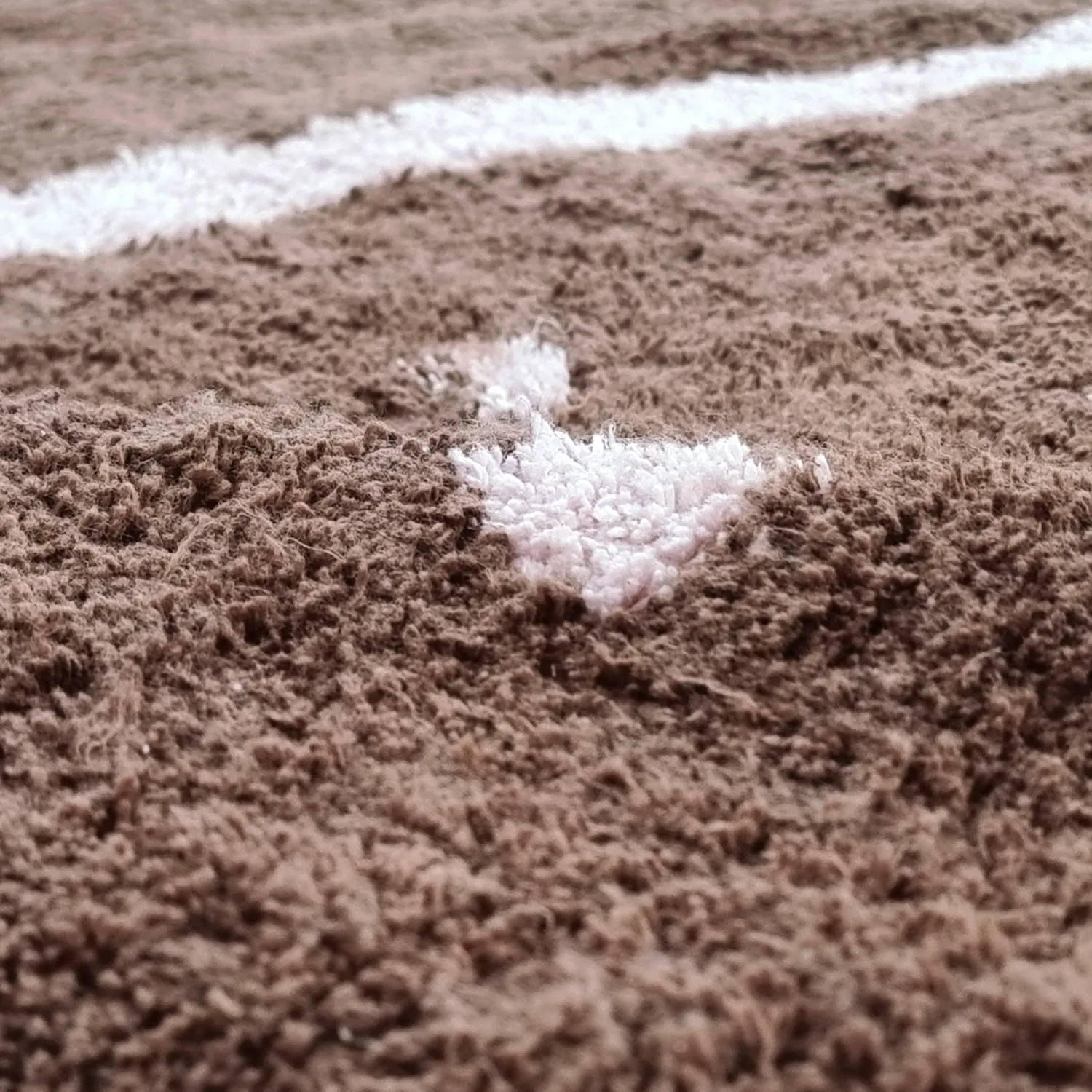 Tapetes felpudos - Leora Natural Cotton Shaggy (marrom/roxo)