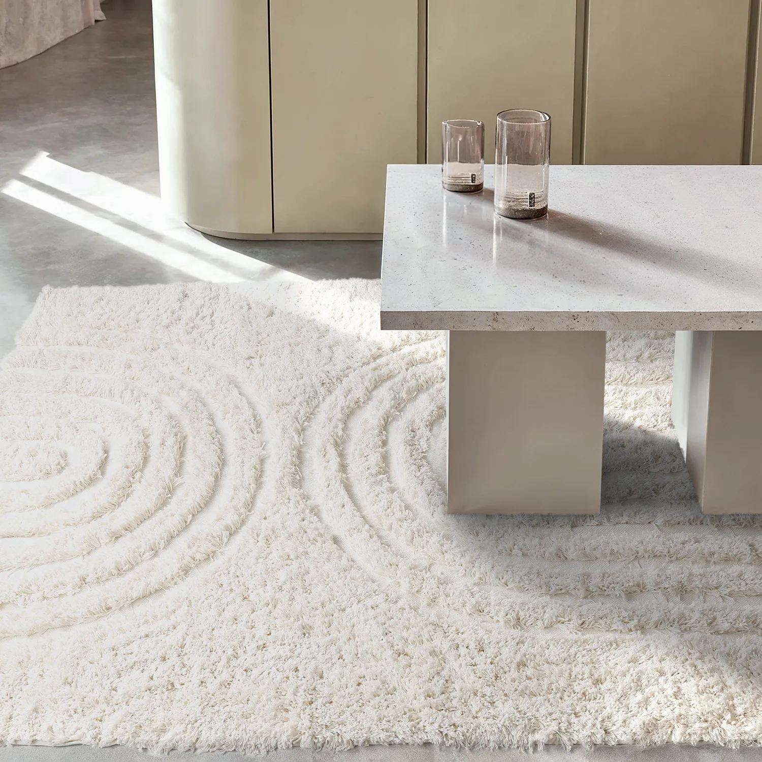 Tapetes felpudos - Lindos Natural Cotton Shaggy (branco)