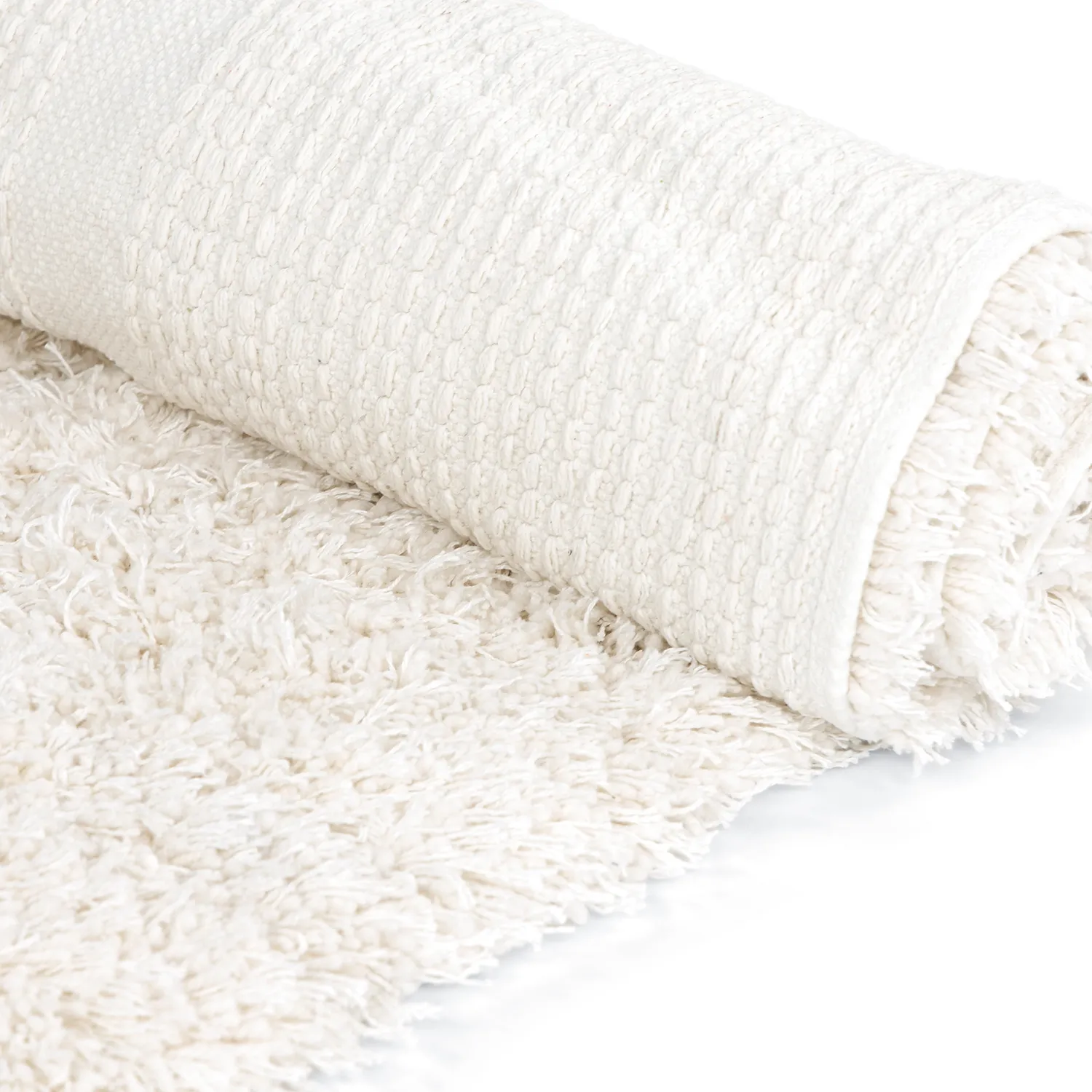 Tapetes felpudos - Lindos Natural Cotton Shaggy (branco)