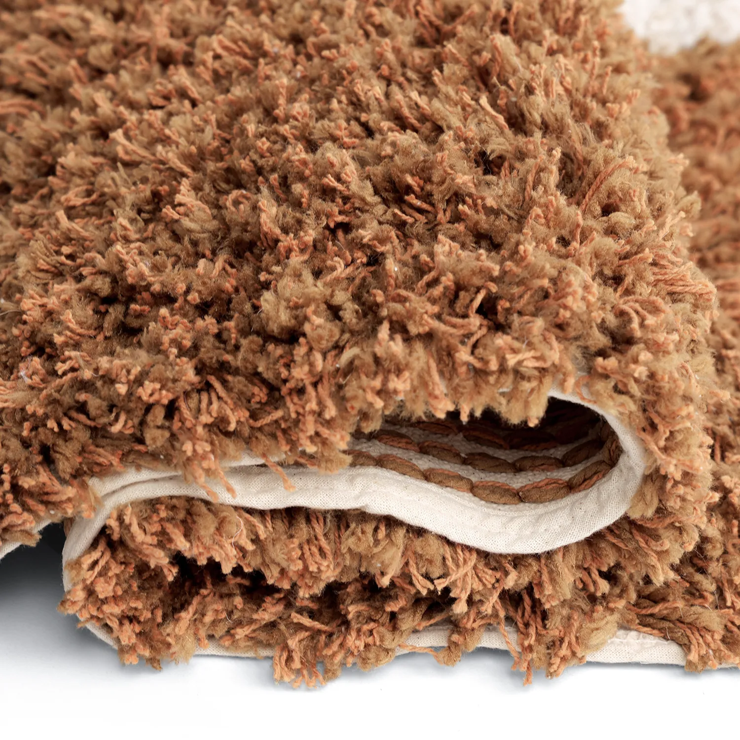 Tapetes felpudos - Kalymnos Natural Cotton Shaggy (branco sujo/ocre)