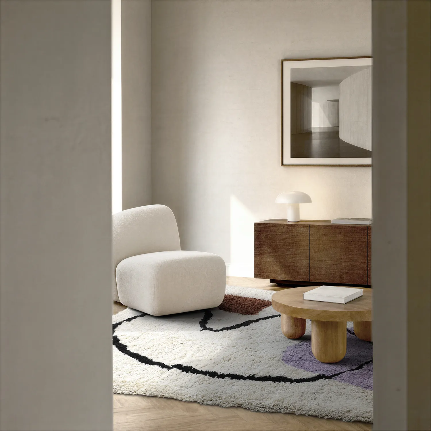 Tapetes felpudos - Naousa Natural Cotton Shaggy (multi)